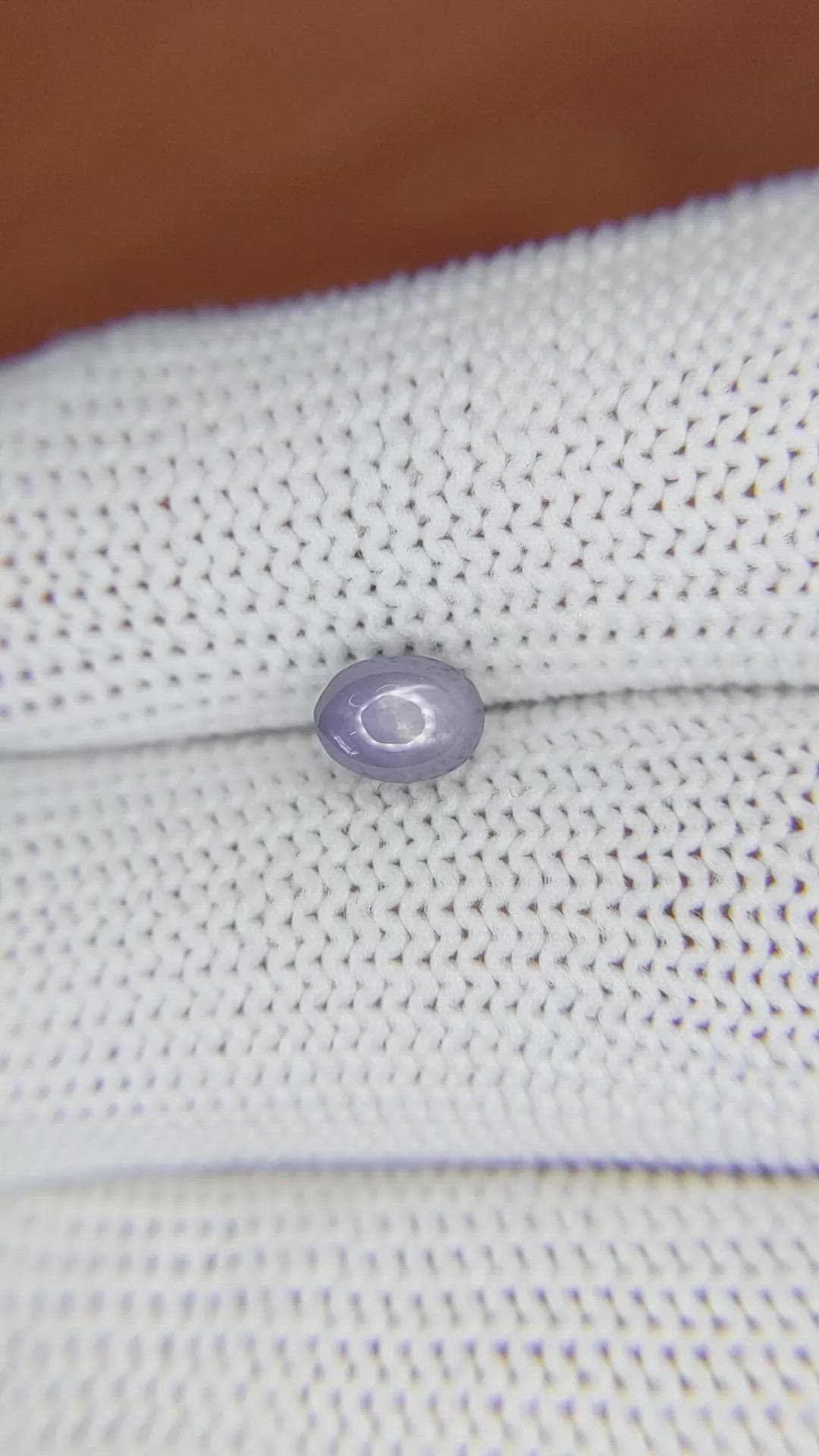 1.26 Ct. Greyish Blue Star Sapphire from Ceylon (Sri Lanka) Size Video