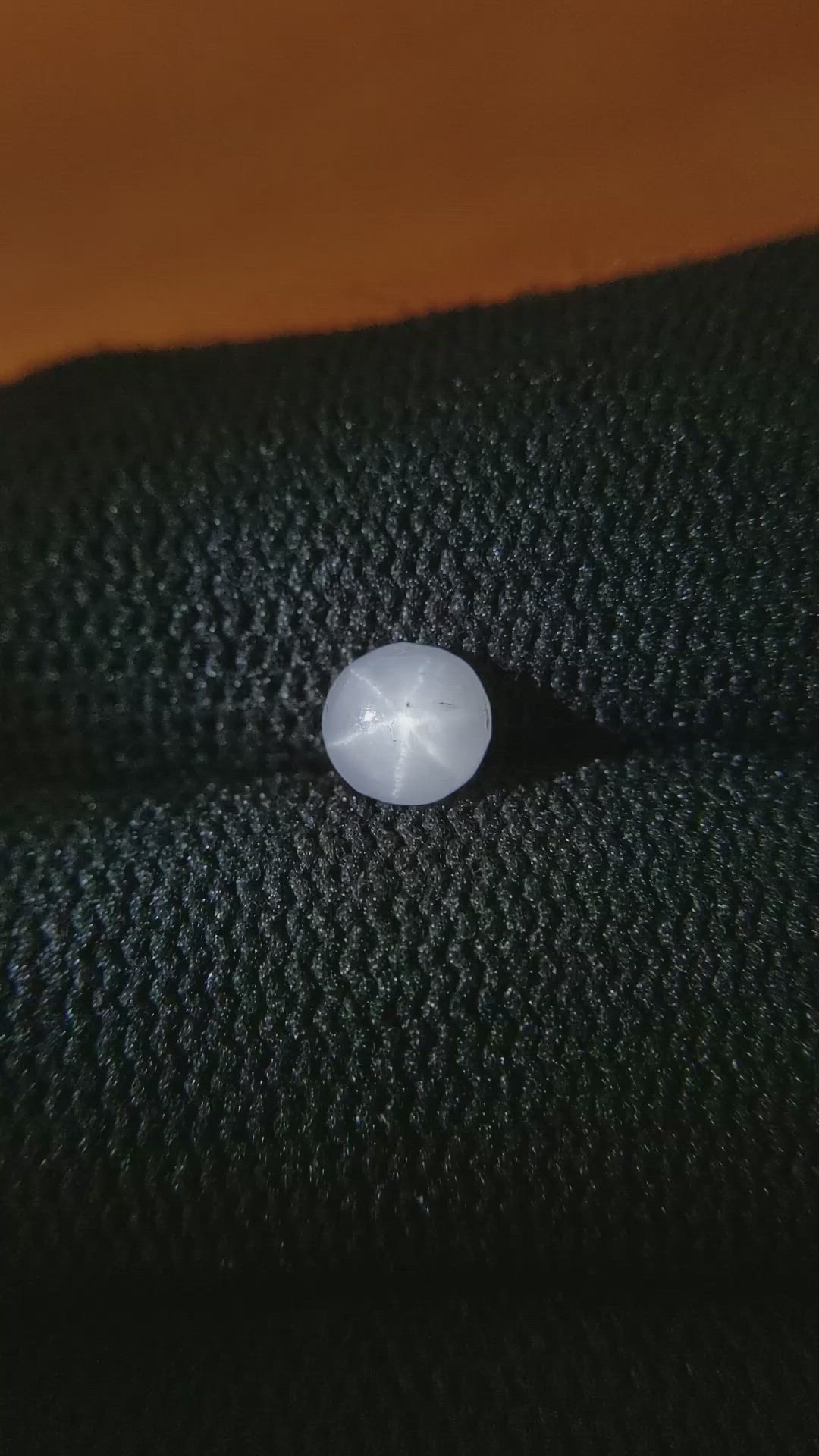 0.94 Ct. Bluish Grey Star Sapphire from Ceylon (Sri Lanka) Size Video