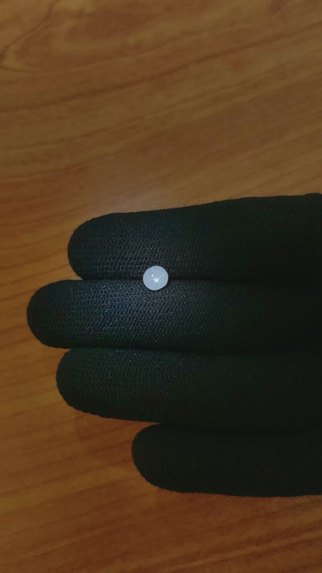 0.94 Ct. Bluish Grey Star Sapphire from Ceylon (Sri Lanka) Size Video