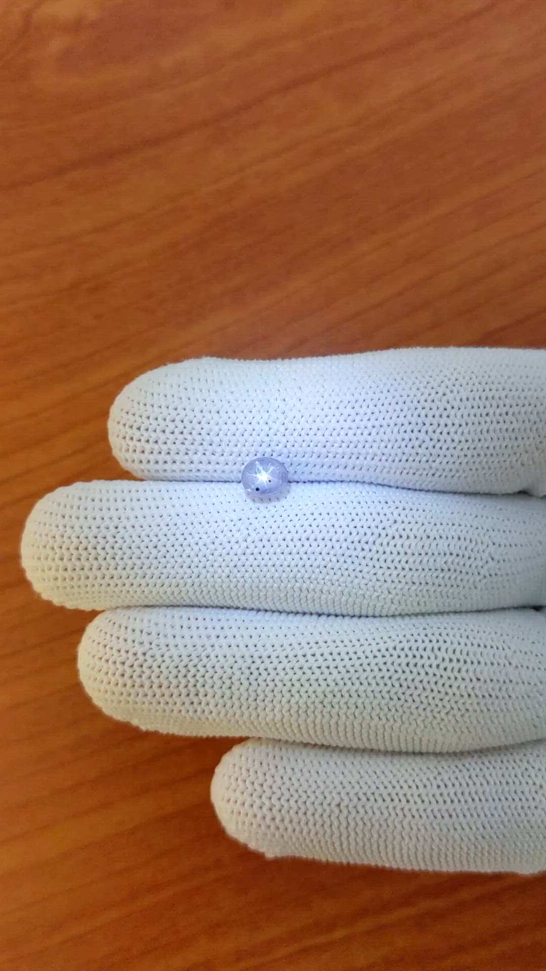 1.39 Ct. Violet Star Sapphire from Ceylon (Sri Lanka) Size Video