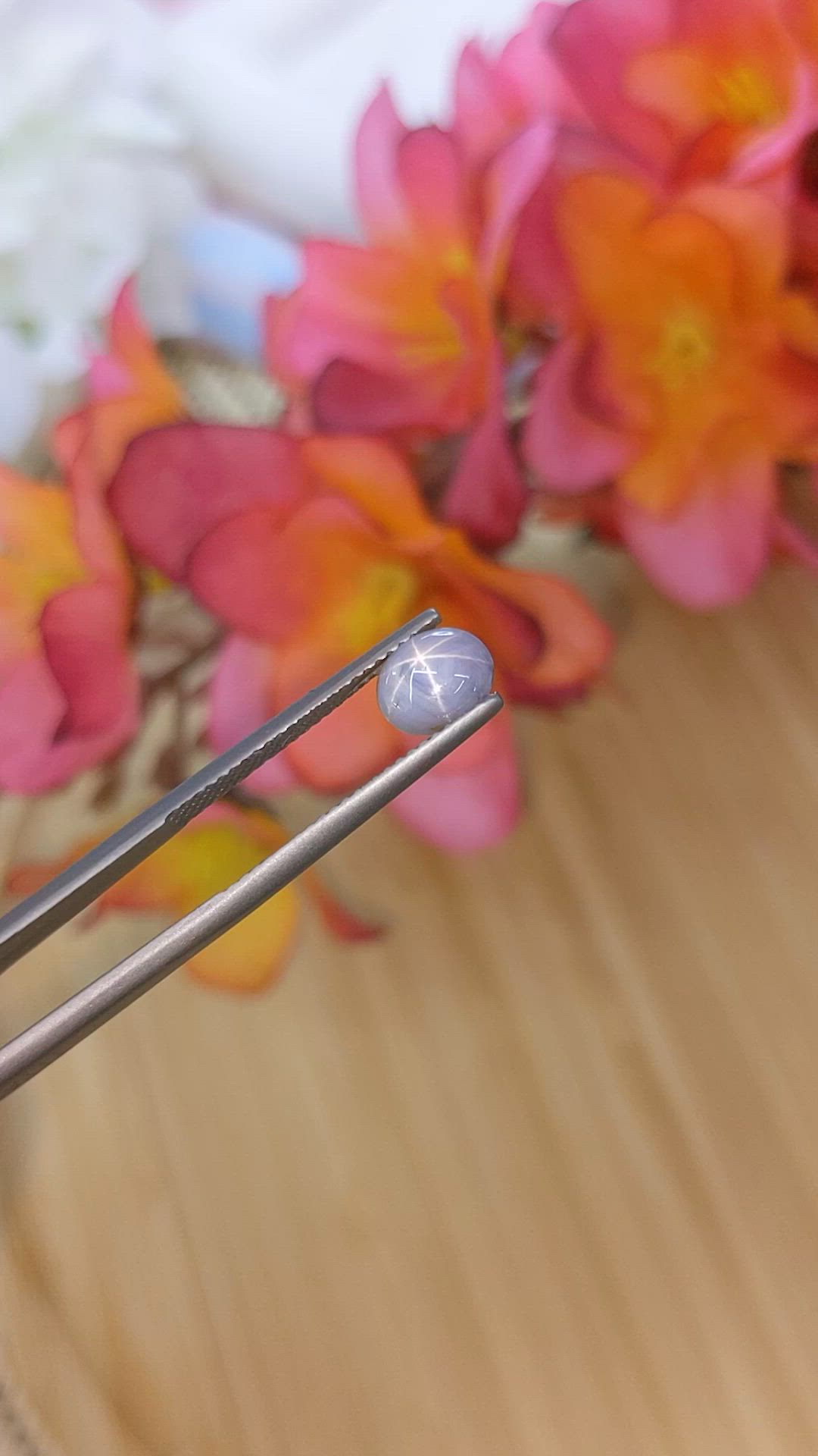 1.49 Ct. Bluish Grey Star Sapphire from Ceylon (Sri Lanka) Size Video