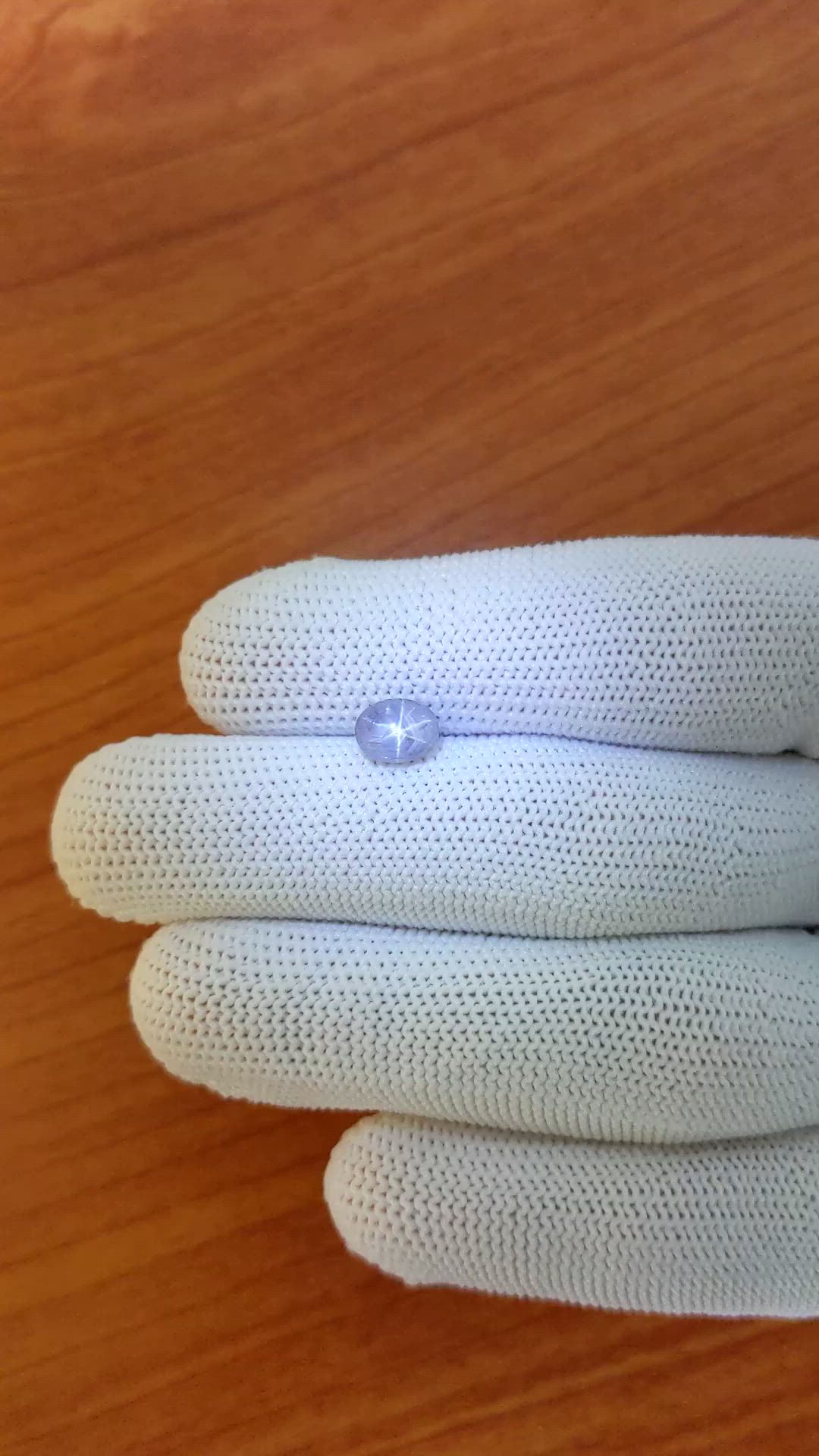 1.49 Ct. Bluish Grey Star Sapphire from Ceylon (Sri Lanka) Size Video