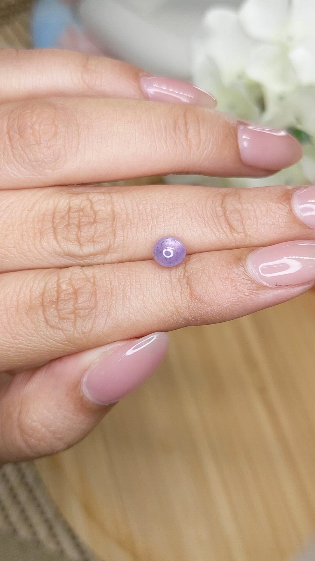 1.55 Ct. Purple Star Sapphire from Ceylon (Sri Lanka) Size Video