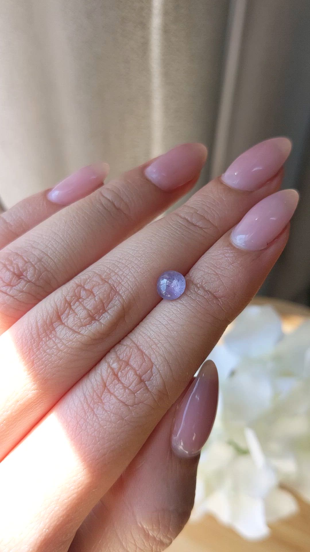 1.55 Ct. Purple Star Sapphire from Ceylon (Sri Lanka) Size Video