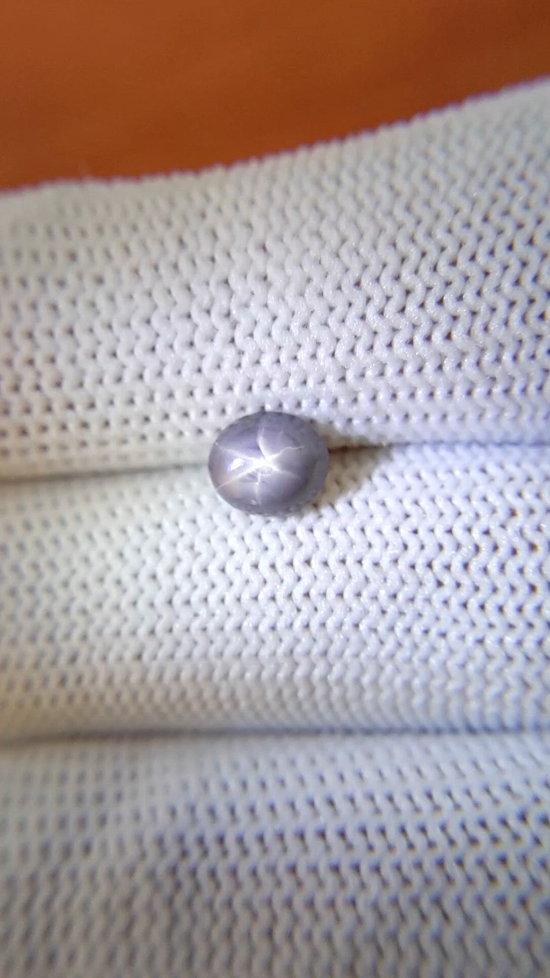 1.34 Ct. Greyish Blue Star Sapphire from Ceylon (Sri Lanka) Size Video