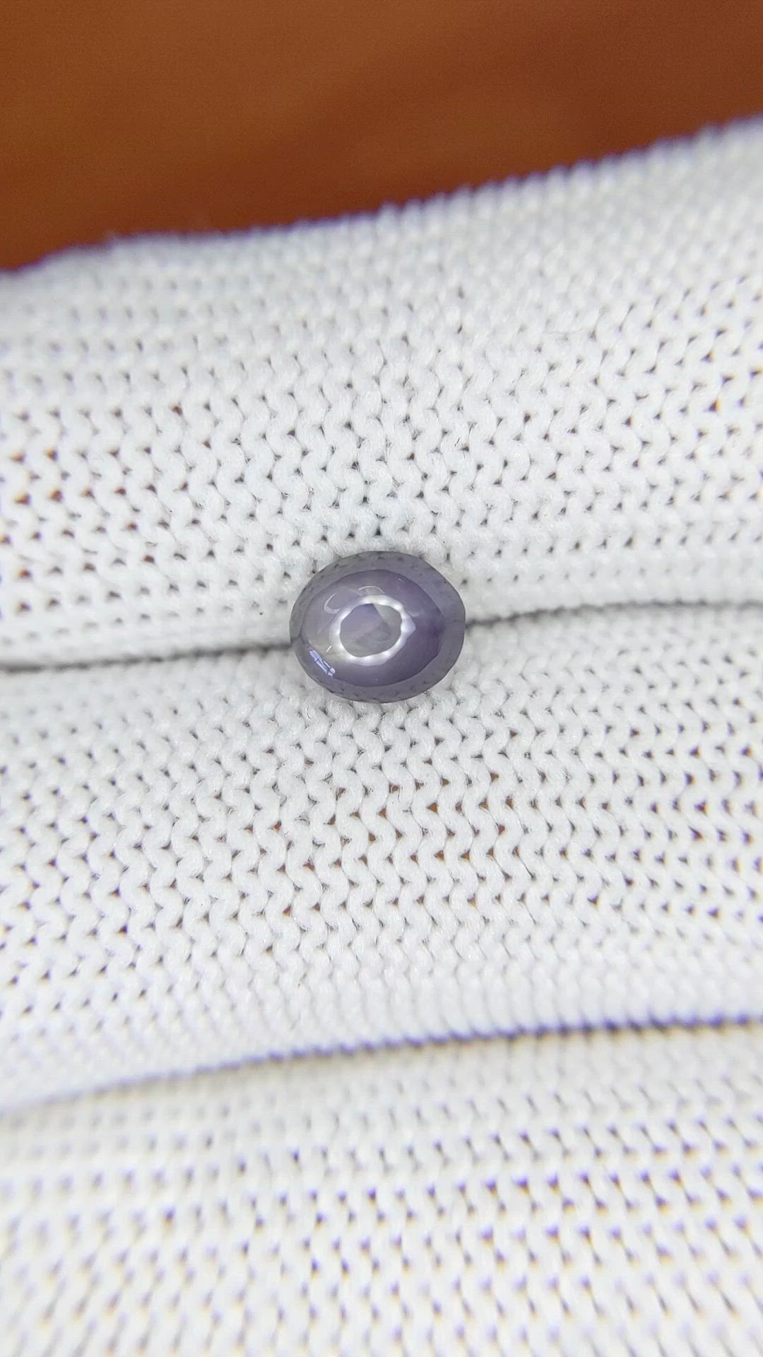 1.34 Ct. Greyish Blue Star Sapphire from Ceylon (Sri Lanka) Size Video