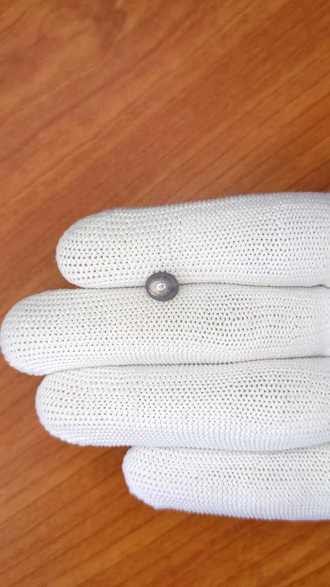 1.34 Ct. Greyish Blue Star Sapphire from Ceylon (Sri Lanka) Size Video