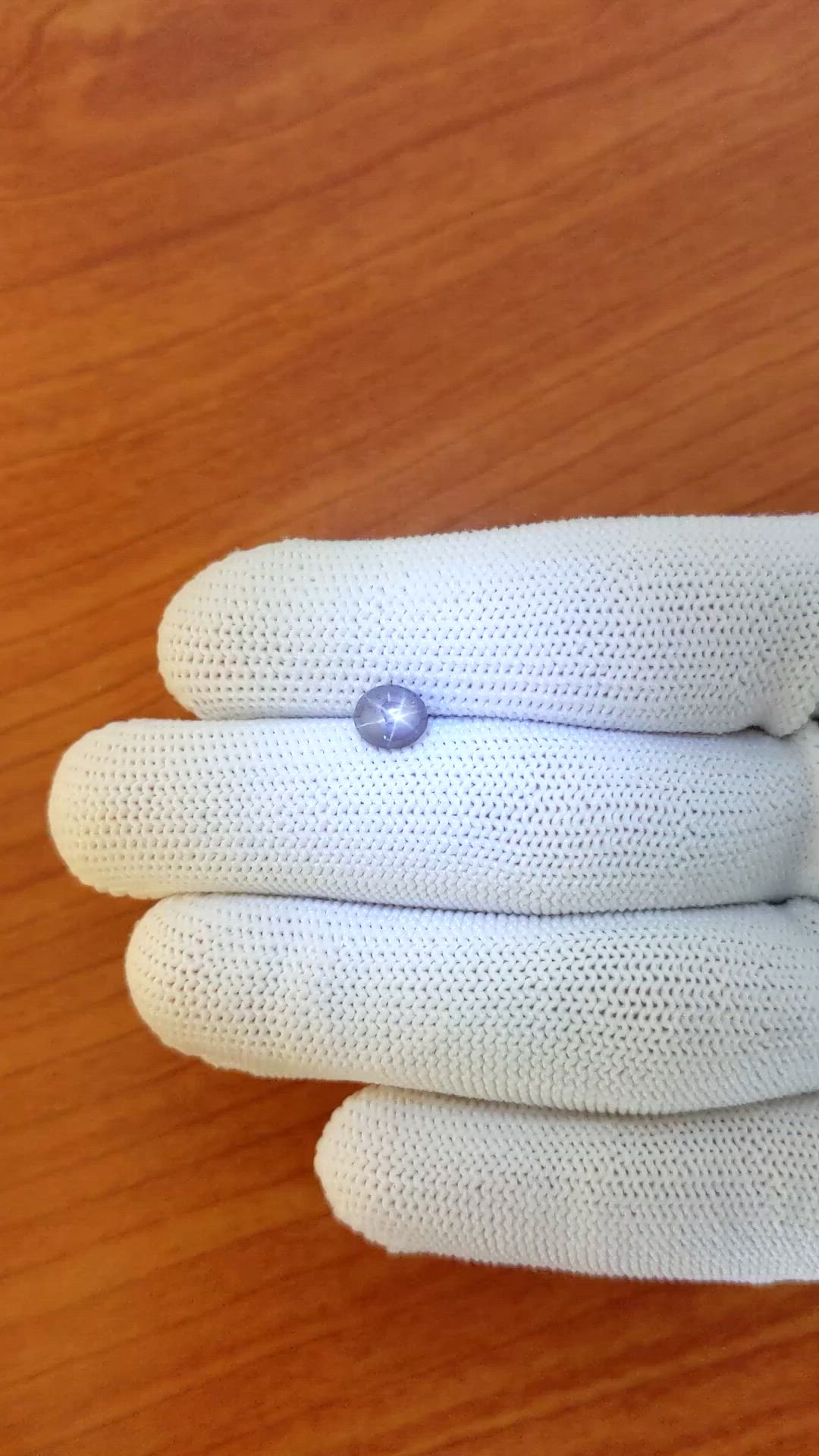 1.34 Ct. Greyish Blue Star Sapphire from Ceylon (Sri Lanka) Size Video