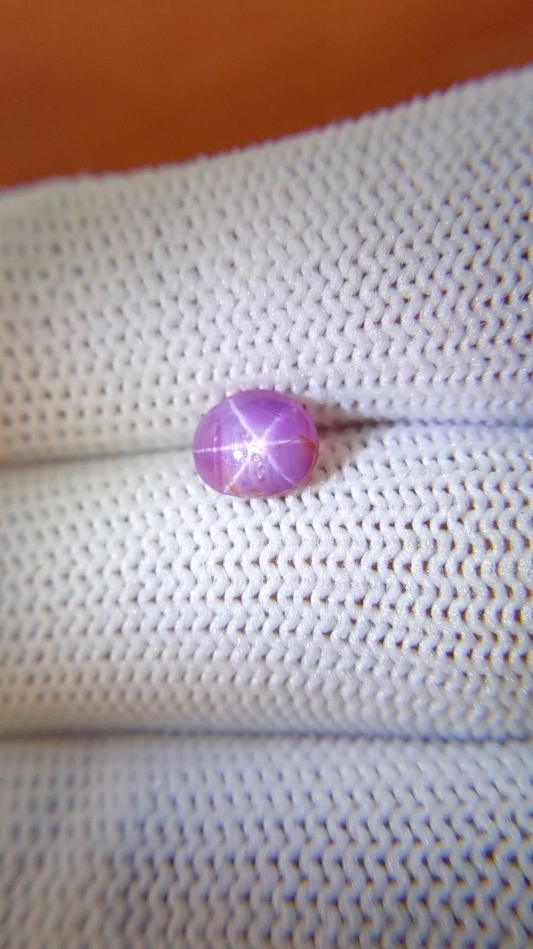 1.14 Ct. Pinkish Purple Star Sapphire from Ceylon (Sri Lanka) Size Video