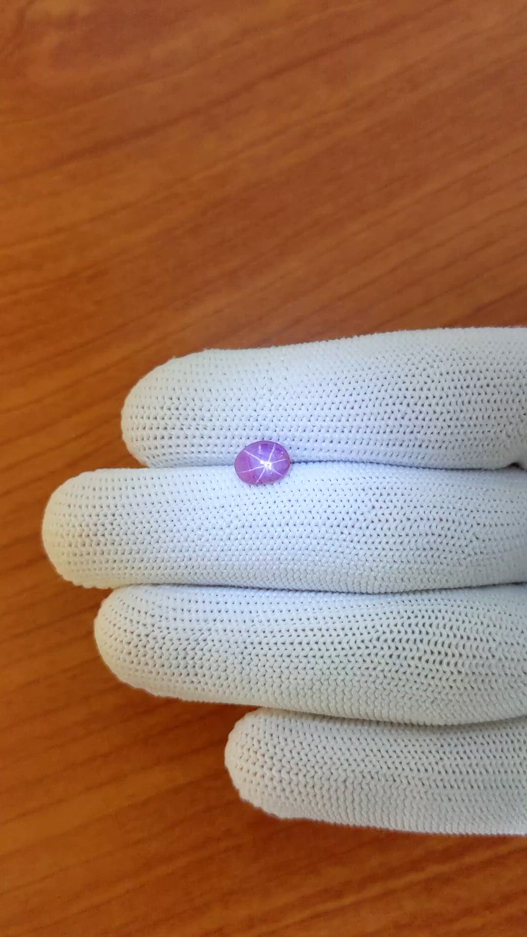 1.14 Ct. Pinkish Purple Star Sapphire from Ceylon (Sri Lanka) Size Video