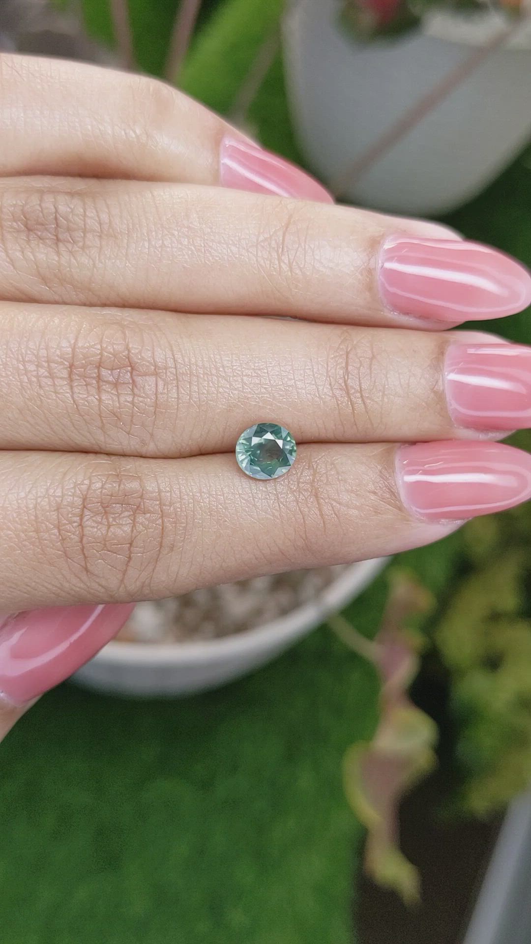 1.23 Ct. Brownish Green Sapphire from Madagascar Size Video