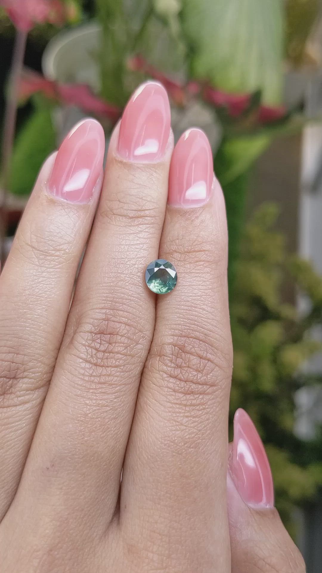 1.23 Ct. Brownish Green Sapphire from Madagascar Size Video