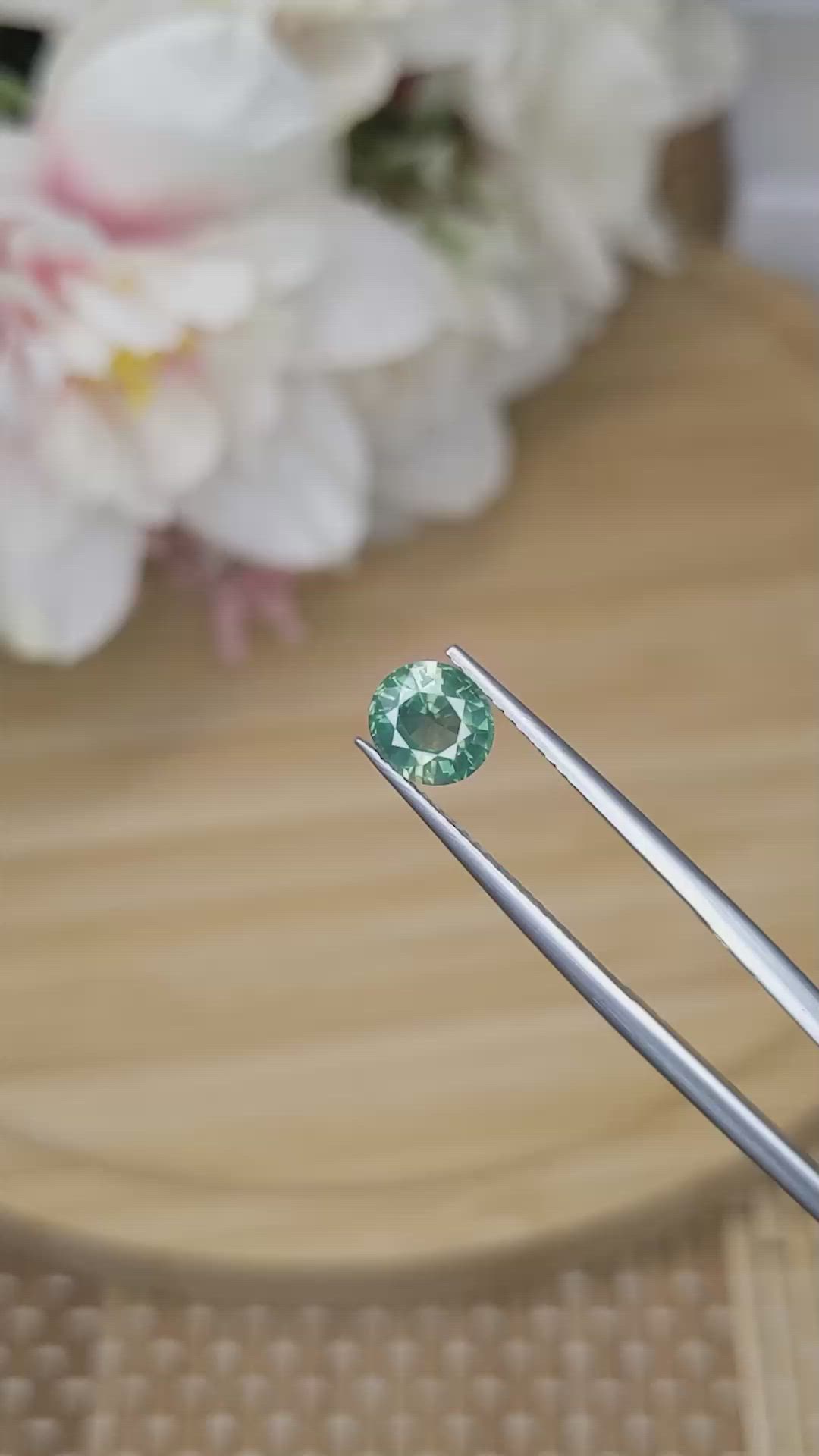 1.23 Ct. Brownish Green Sapphire from Madagascar Size Video