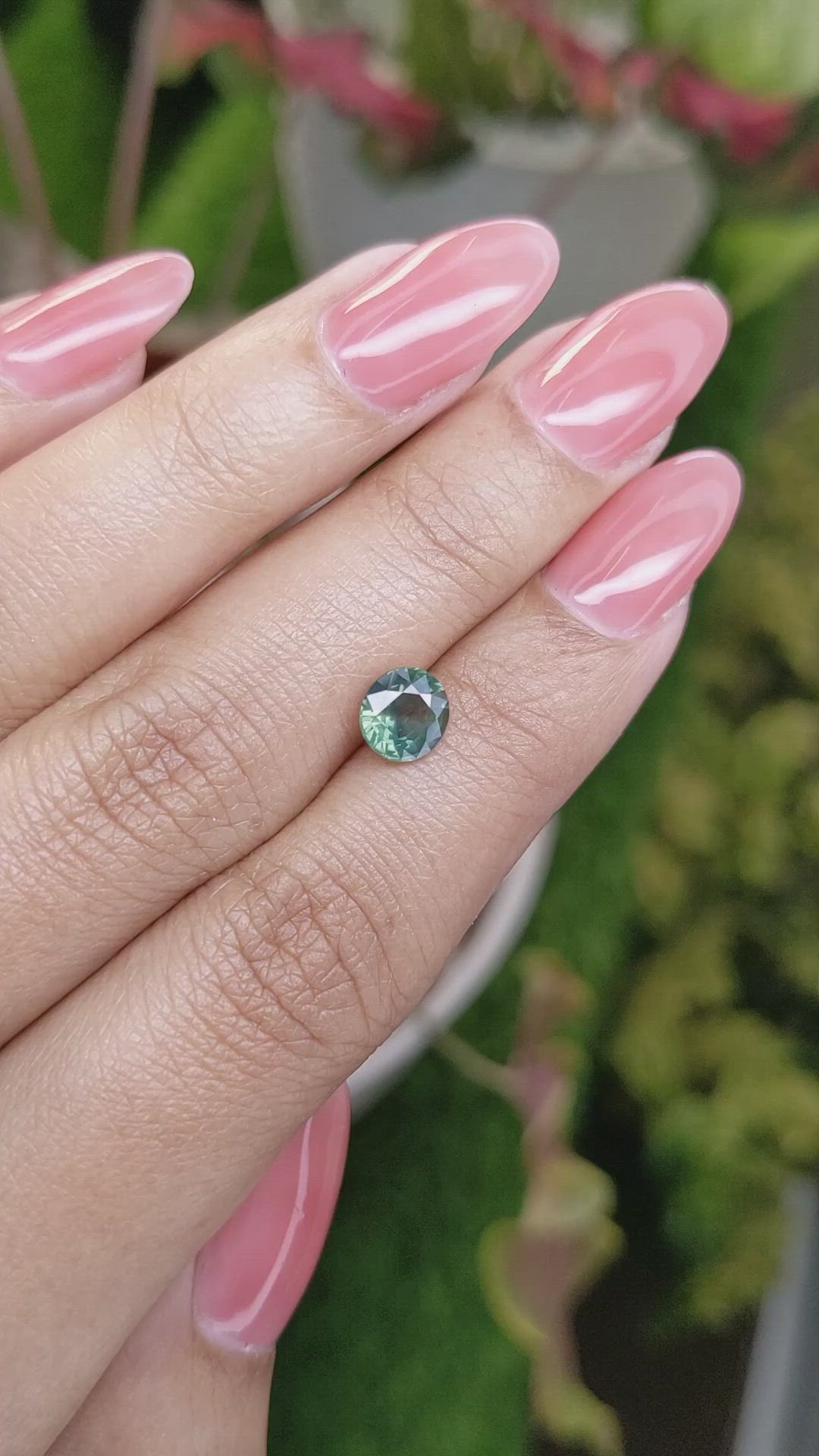 1.23 Ct. Brownish Green Sapphire from Madagascar Size Video