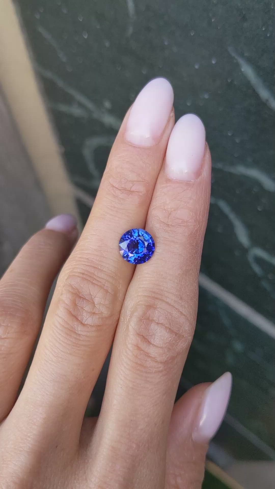 2.53 Ct. Blue Sapphire from Ceylon (Sri Lanka) Size Video