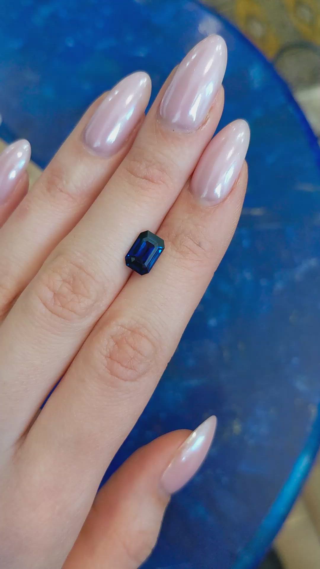 2.52 Ct. Blue Sapphire from Ceylon (Sri Lanka) Size Video
