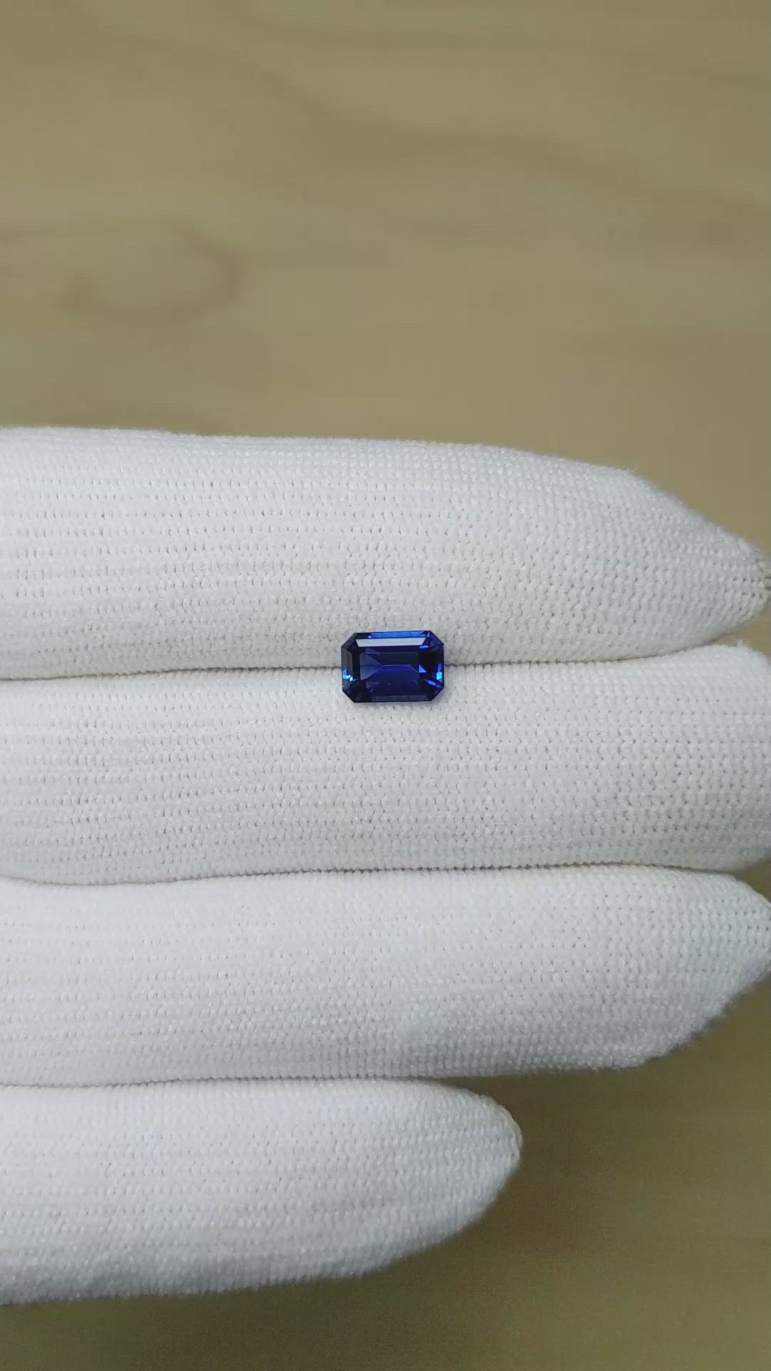 1.70 Ct. Blue Sapphire from Ceylon (Sri Lanka) Size Video