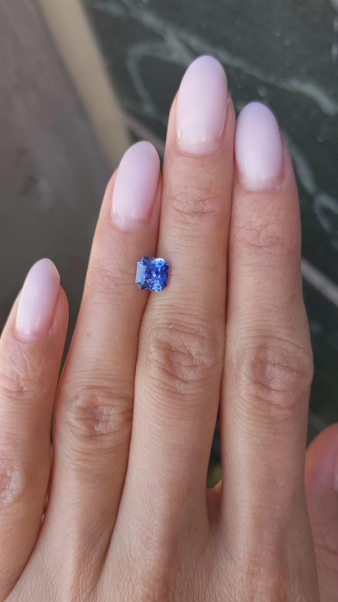 1.52 Ct. Blue Sapphire from Ceylon (Sri Lanka) Size Video