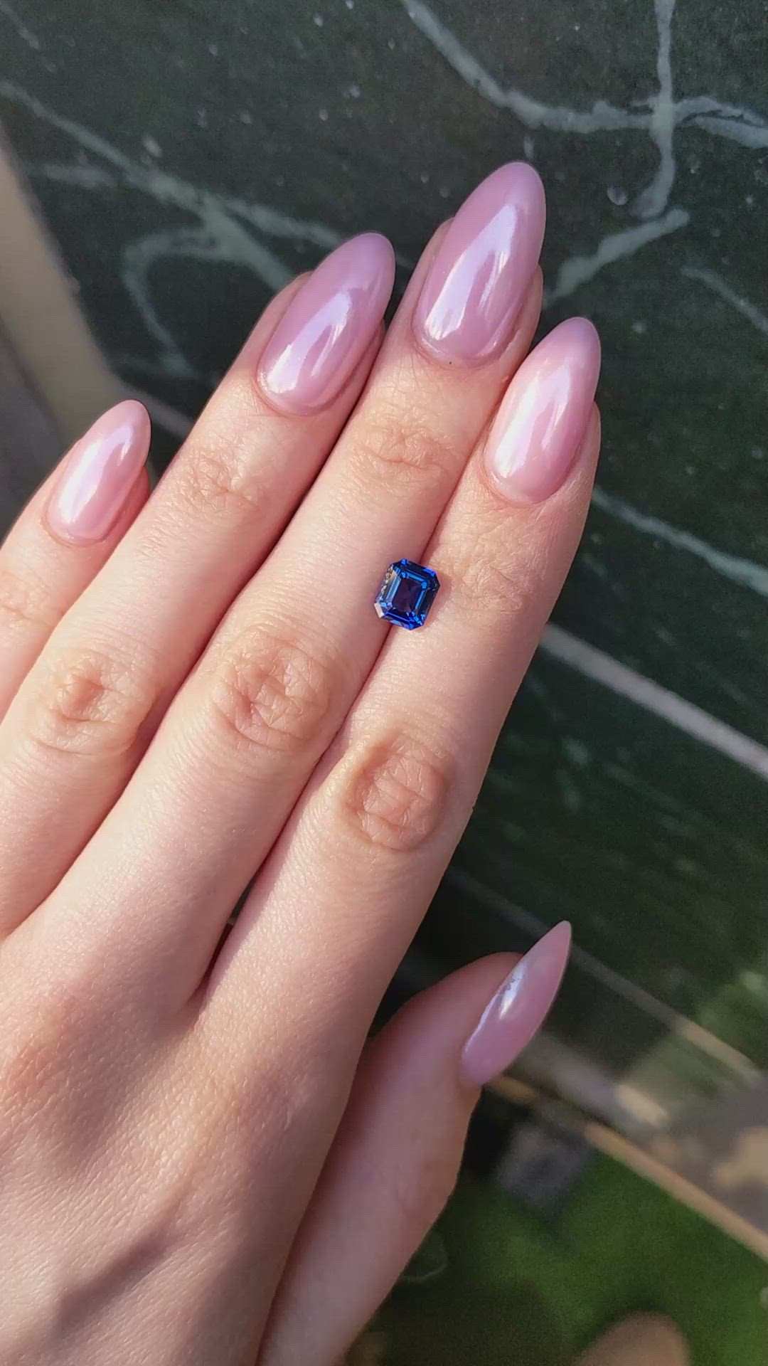 2.06 Ct. Blue Sapphire from Ceylon (Sri Lanka) Size Video