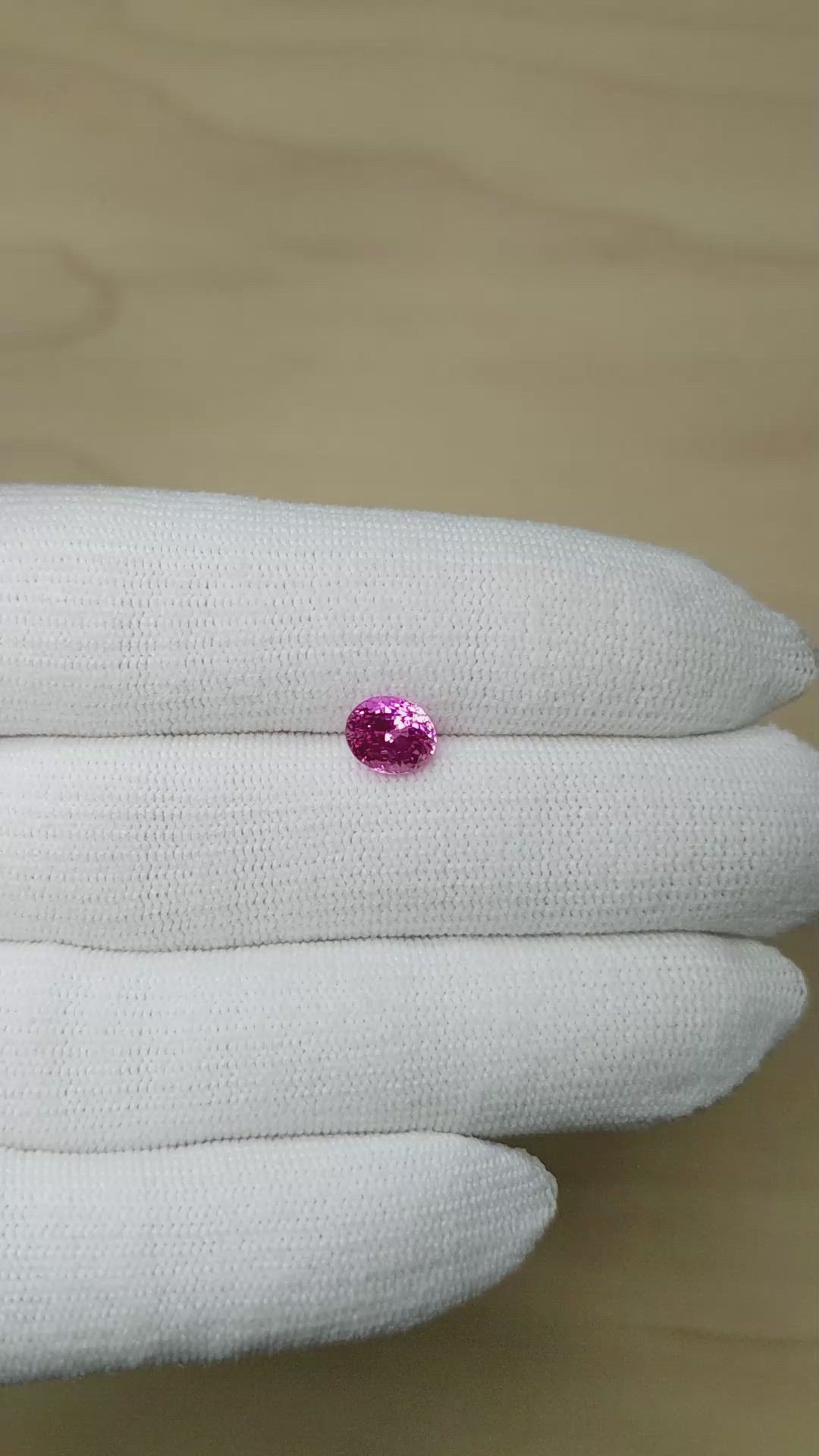 1.69 Ct. Pink Sapphire from Ceylon (Sri Lanka) Size Video