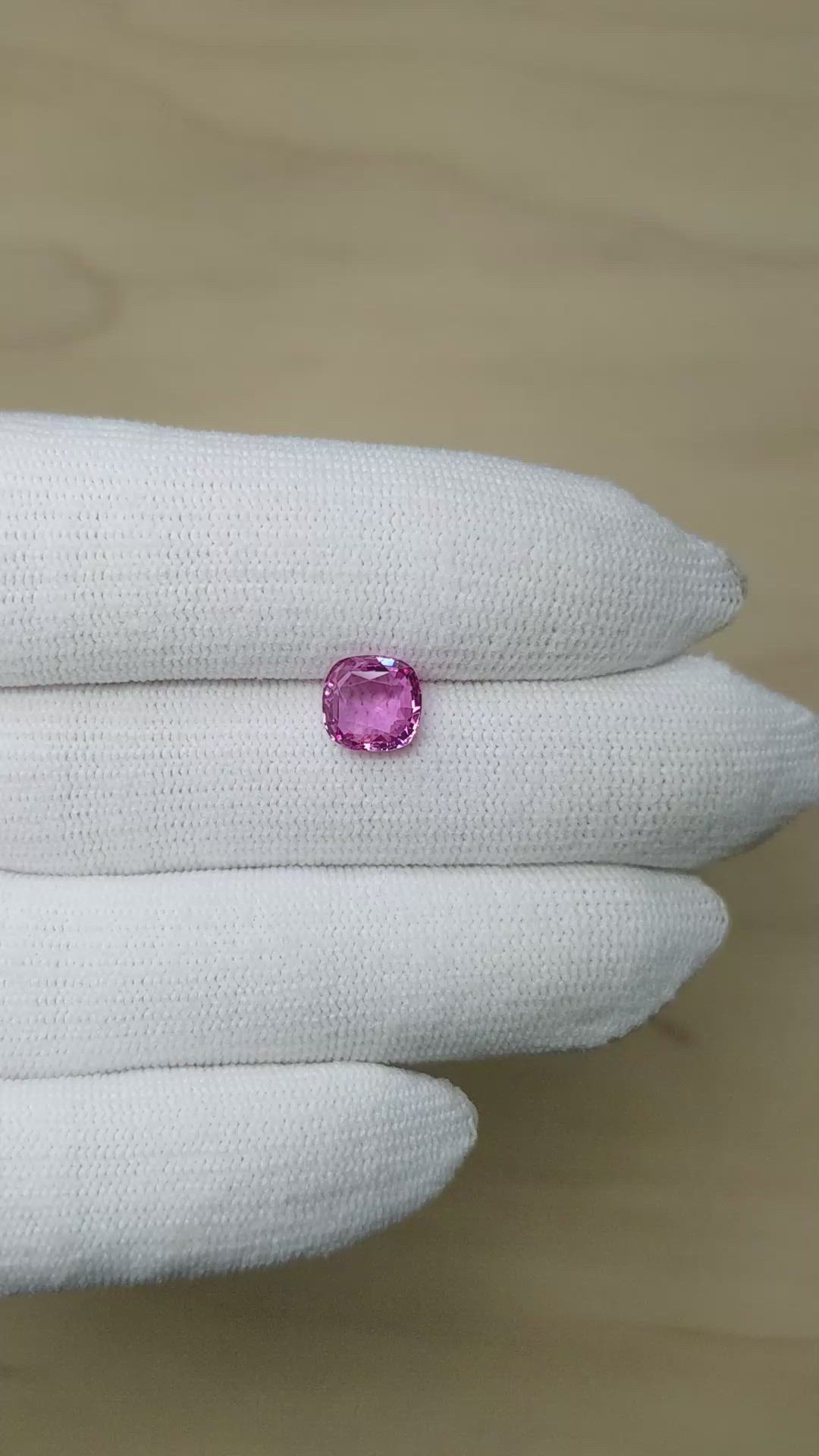 2.06 Ct. Purplish Pink Sapphire from Ceylon (Sri Lanka) Size Video