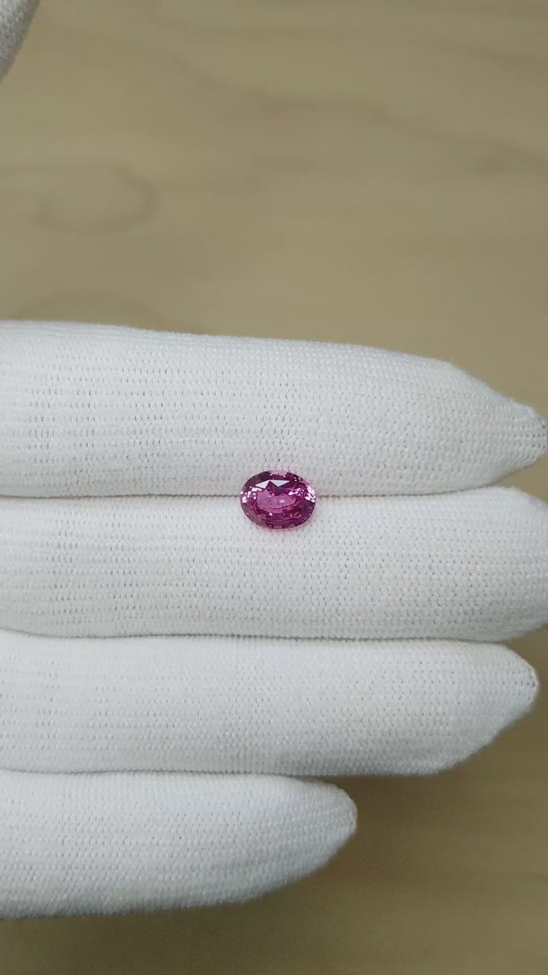 2.08 Ct. Pink Sapphire from Ceylon (Sri Lanka) Size Video
