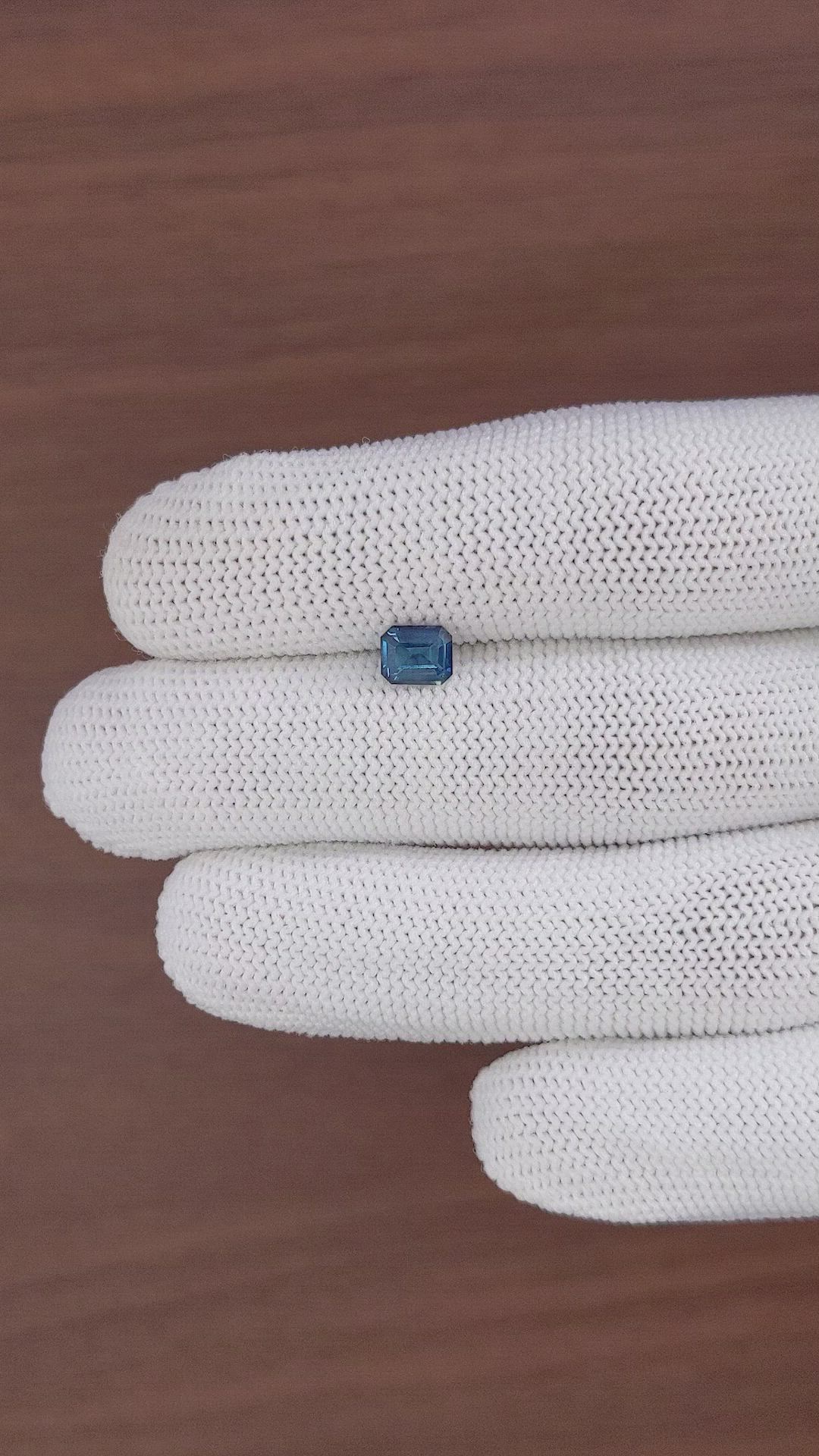 1.01 Ct. Greenish Blue Sapphire from Madagascar Size Video