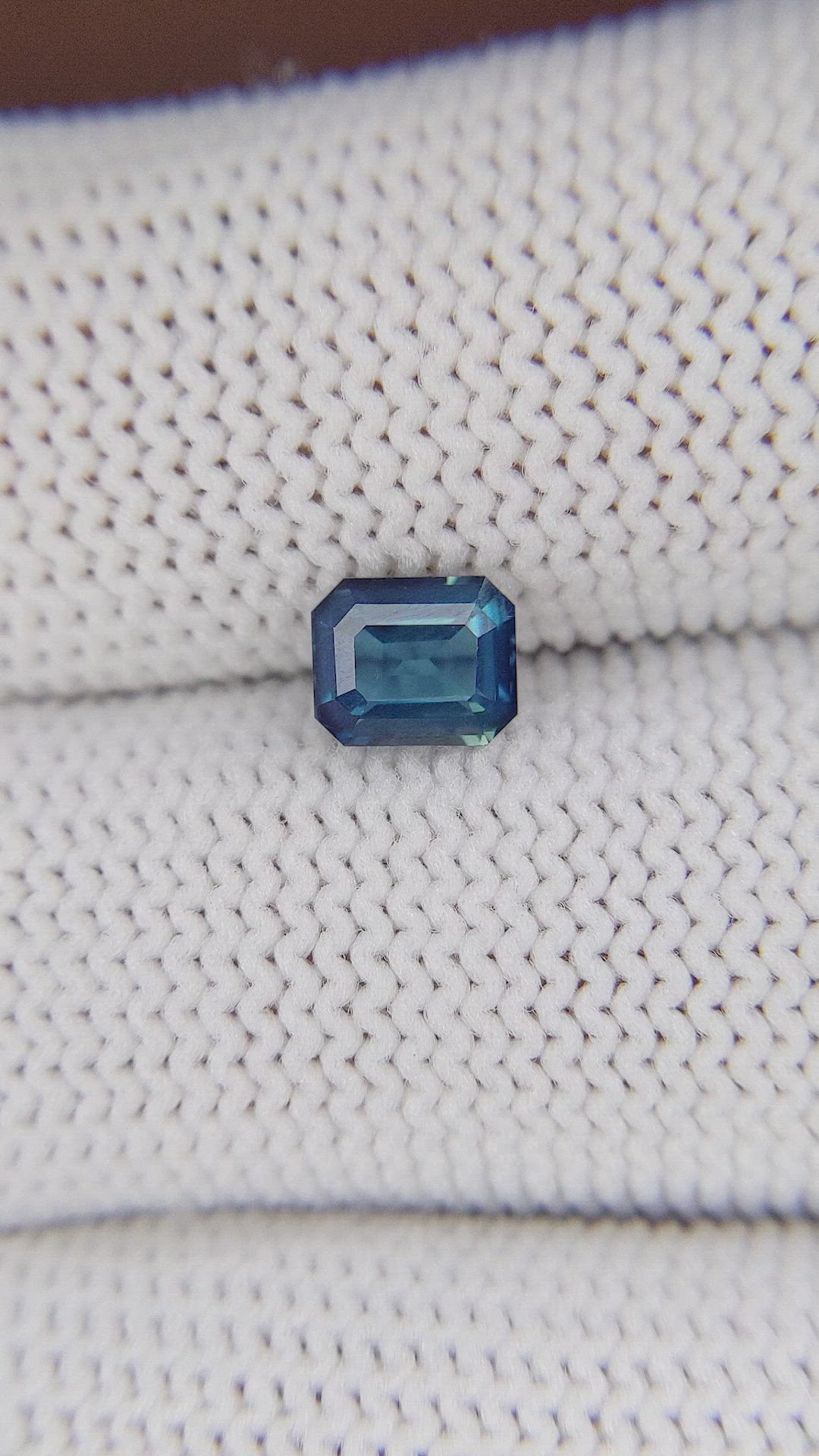 1.01 Ct. Greenish Blue Sapphire from Madagascar Size Video