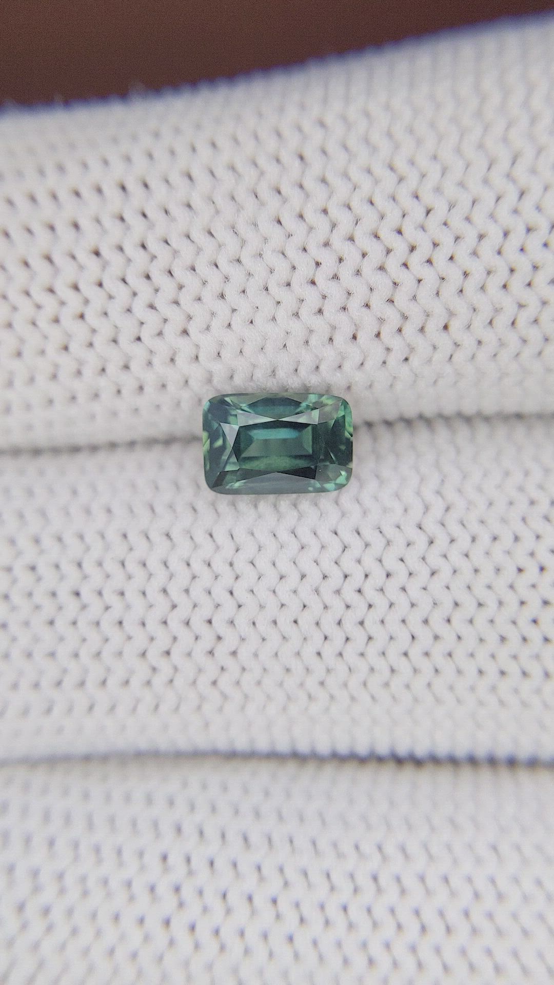 1.61 Ct. Bluish Green Sapphire from Madagascar Size Video