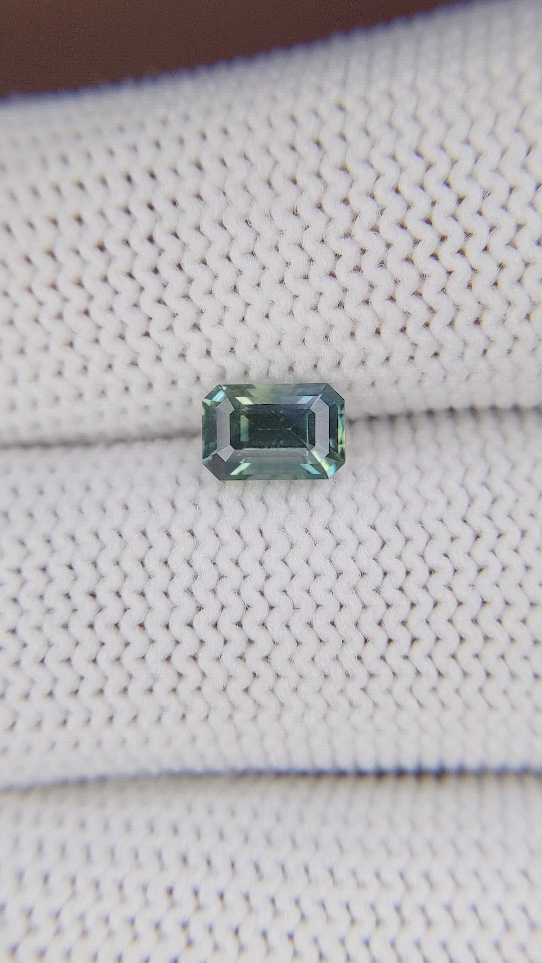 1.09 Ct. Bluish Green Sapphire from Madagascar Size Video