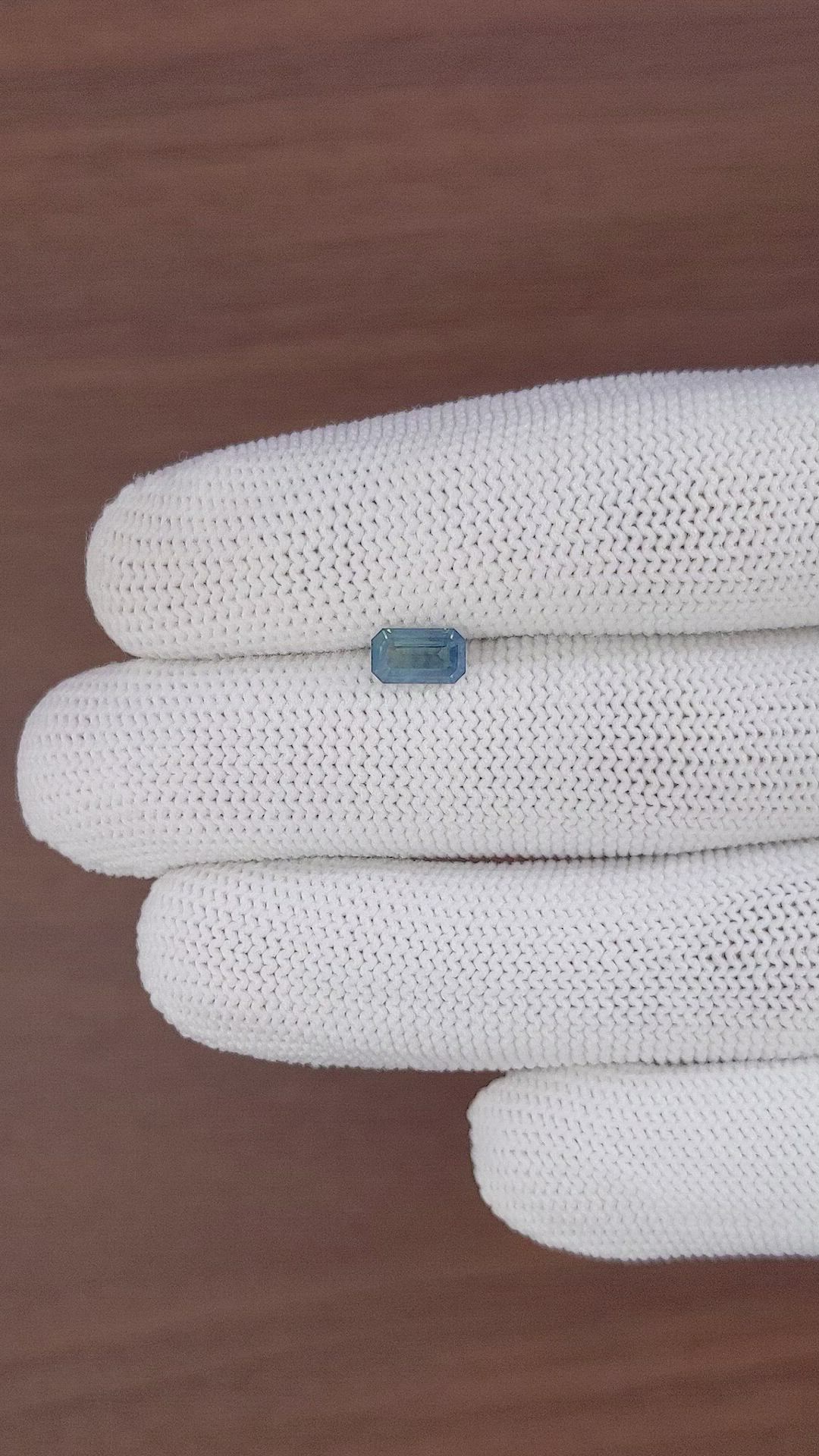 1.08 Ct. Greenish Blue Sapphire from Madagascar Size Video