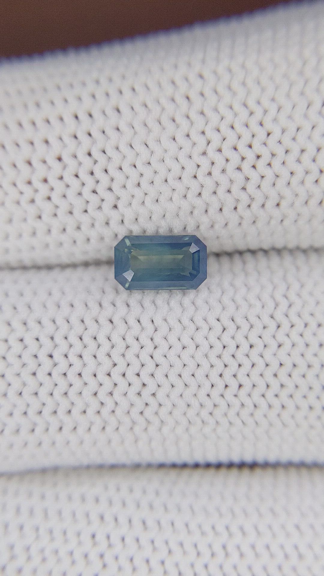 1.08 Ct. Greenish Blue Sapphire from Madagascar Size Video