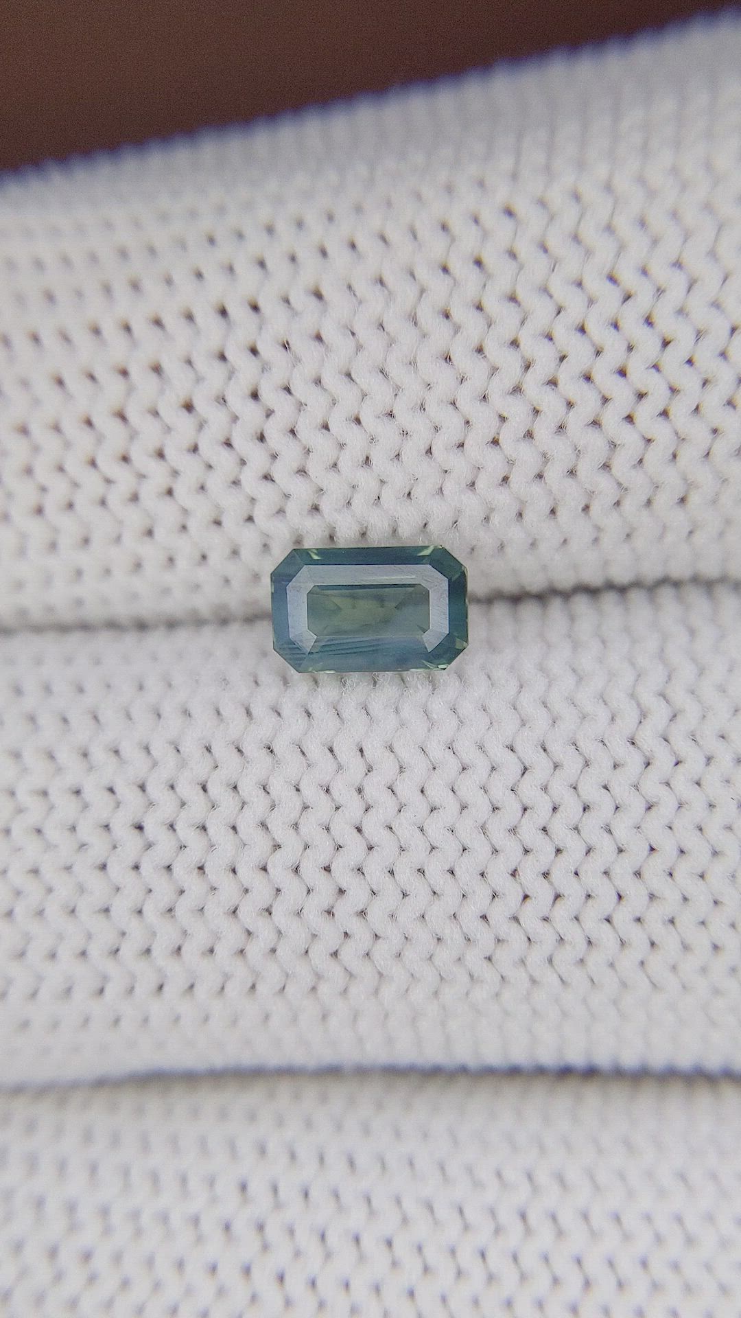 1.02 Ct. Bluish Green Sapphire from Madagascar Size Video