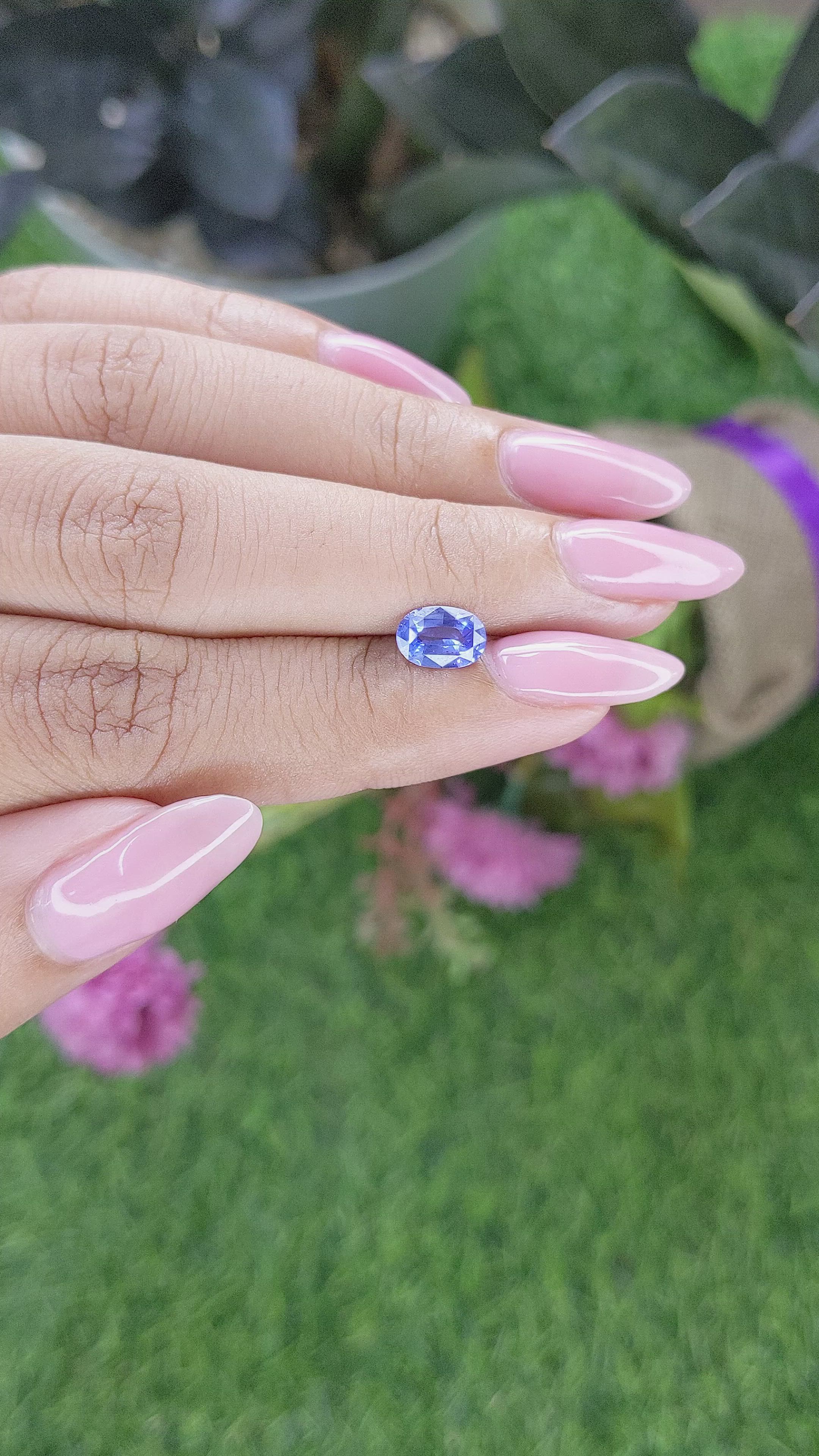 1.07 Ct. Blue Sapphire from Tanzania Size Video