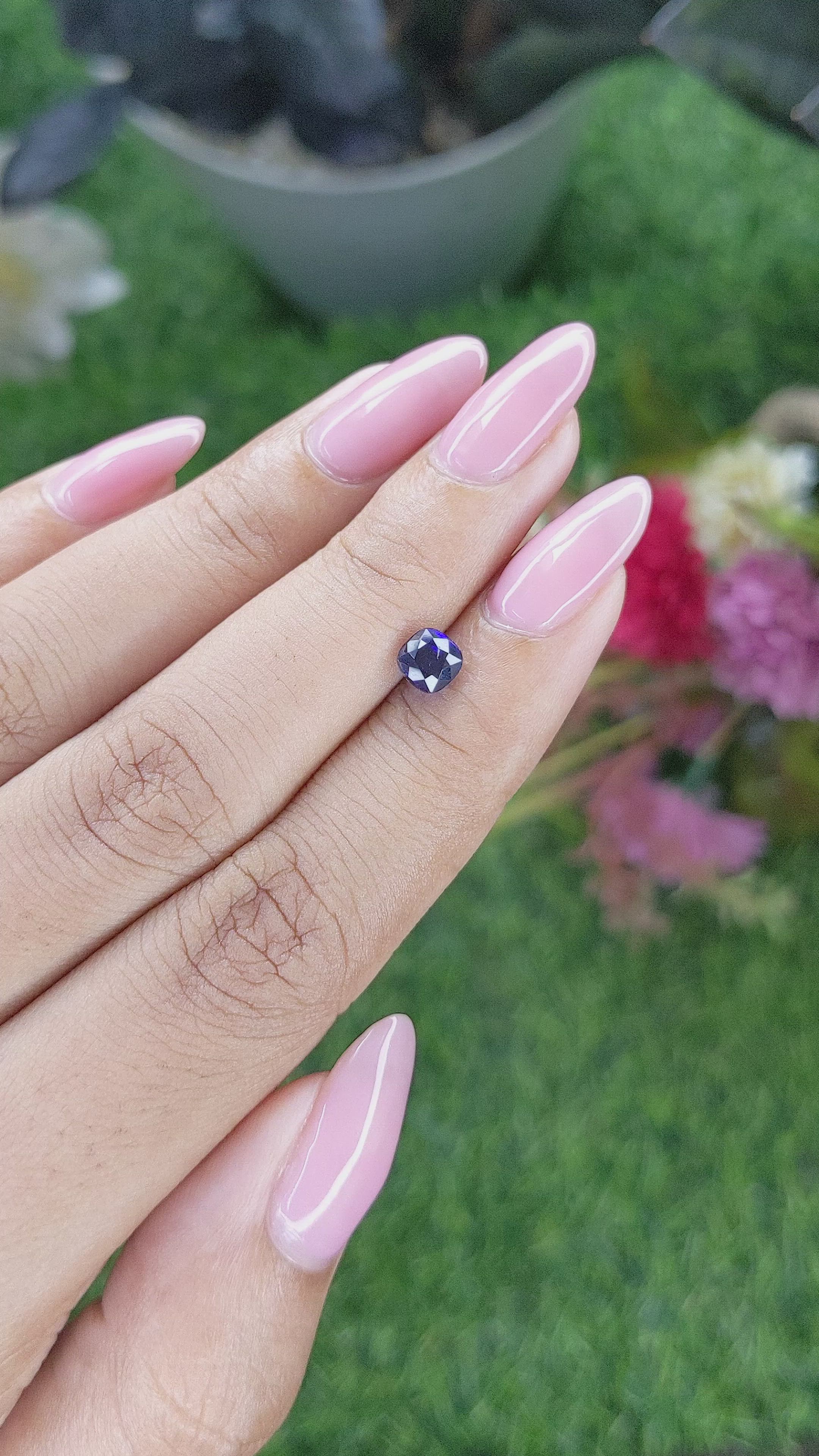 1.03 Ct. Blue Sapphire from Tanzania Size Video