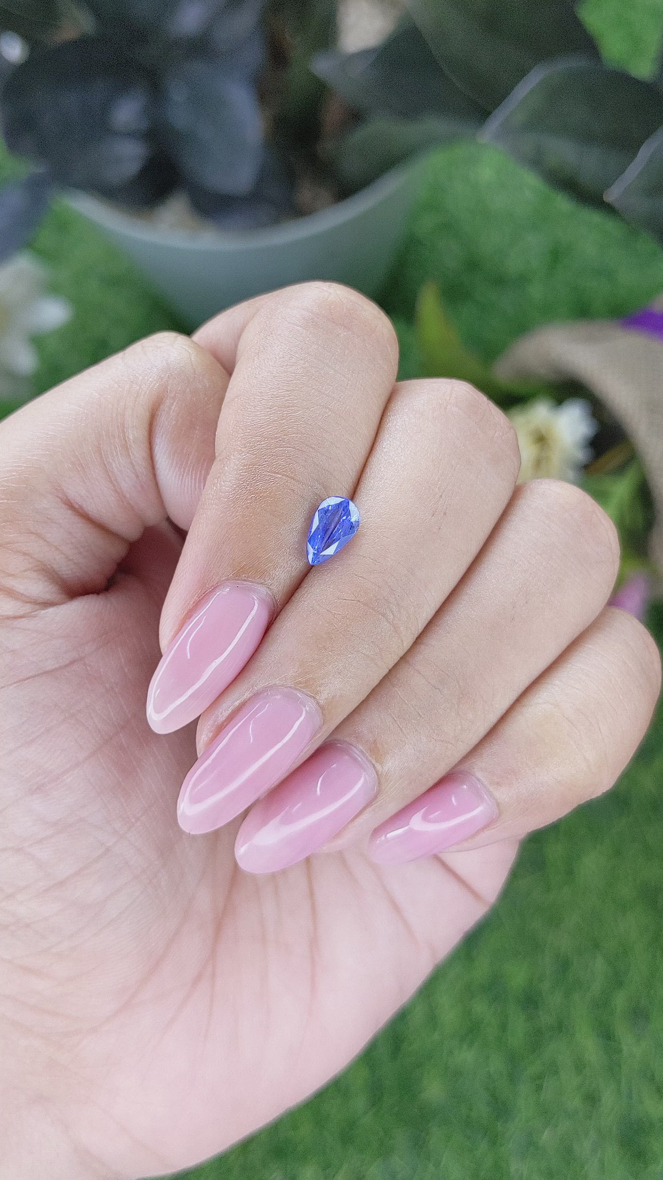 1.02 Ct. Blue Sapphire from Tanzania Size Video