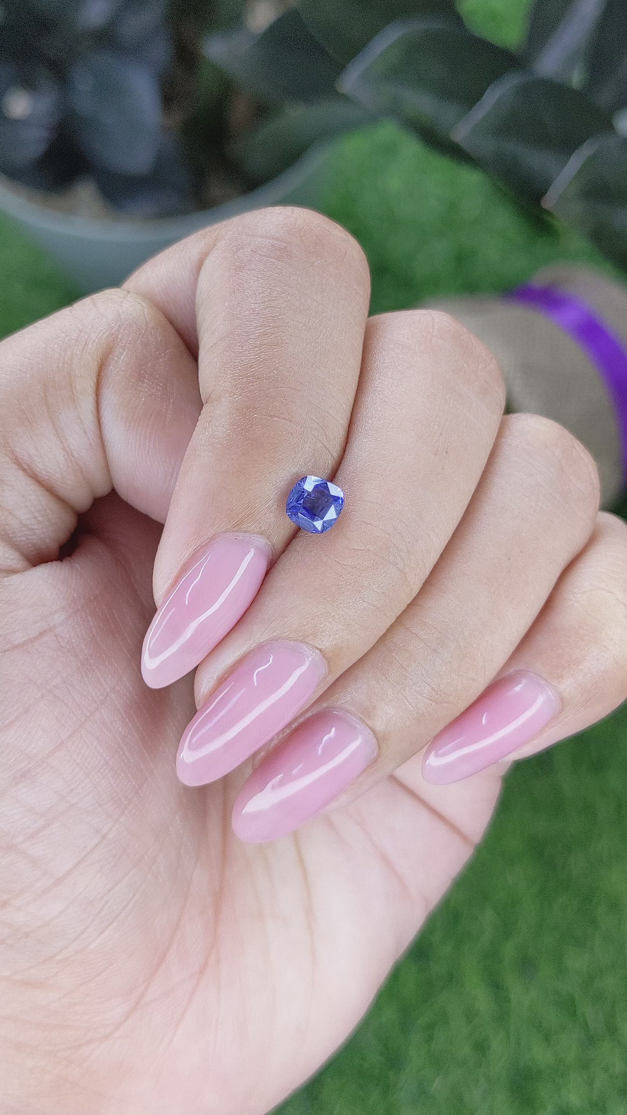 1.01 Ct. Blue Sapphire from Tanzania Size Video
