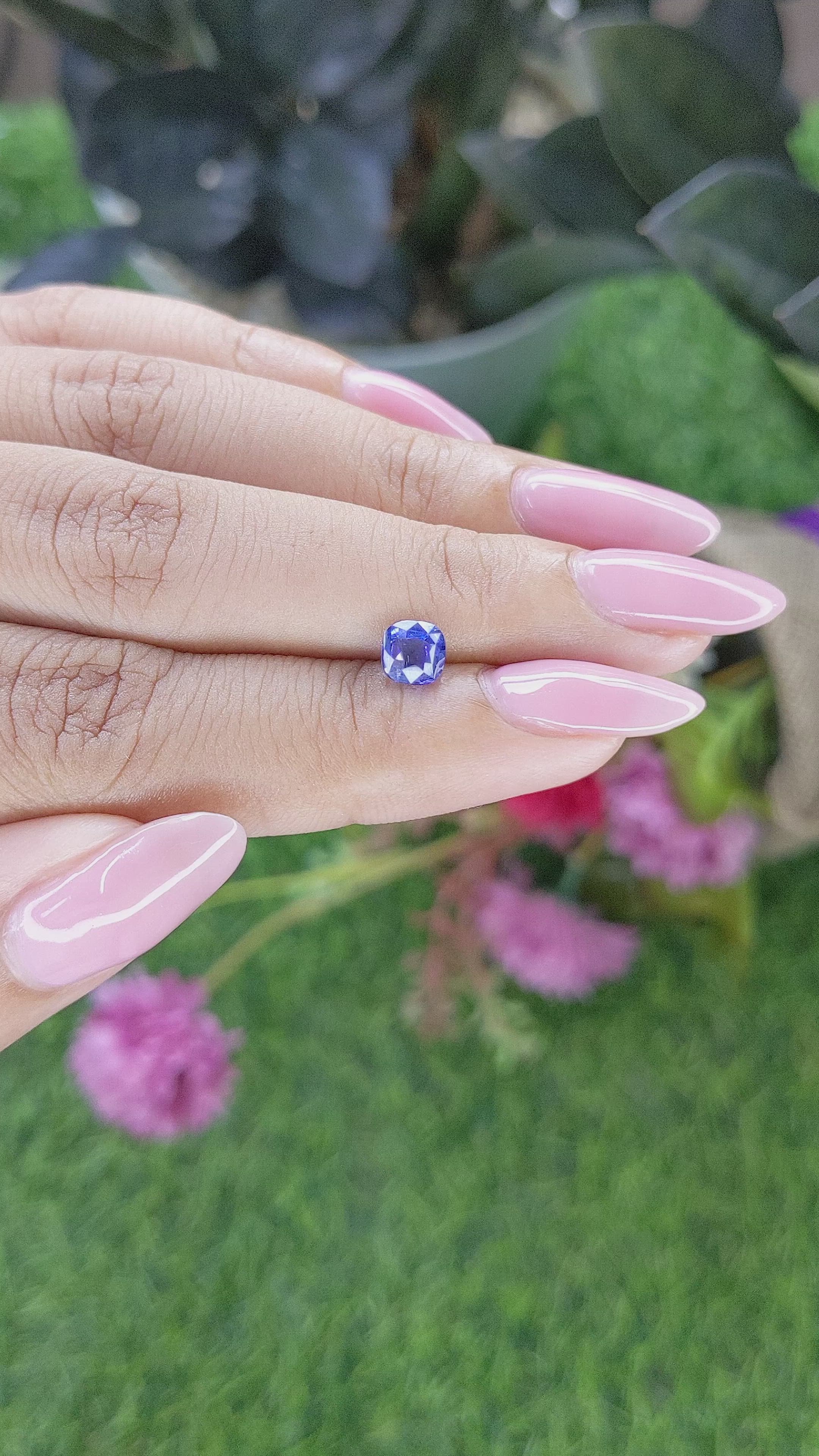 1.01 Ct. Blue Sapphire from Tanzania Size Video
