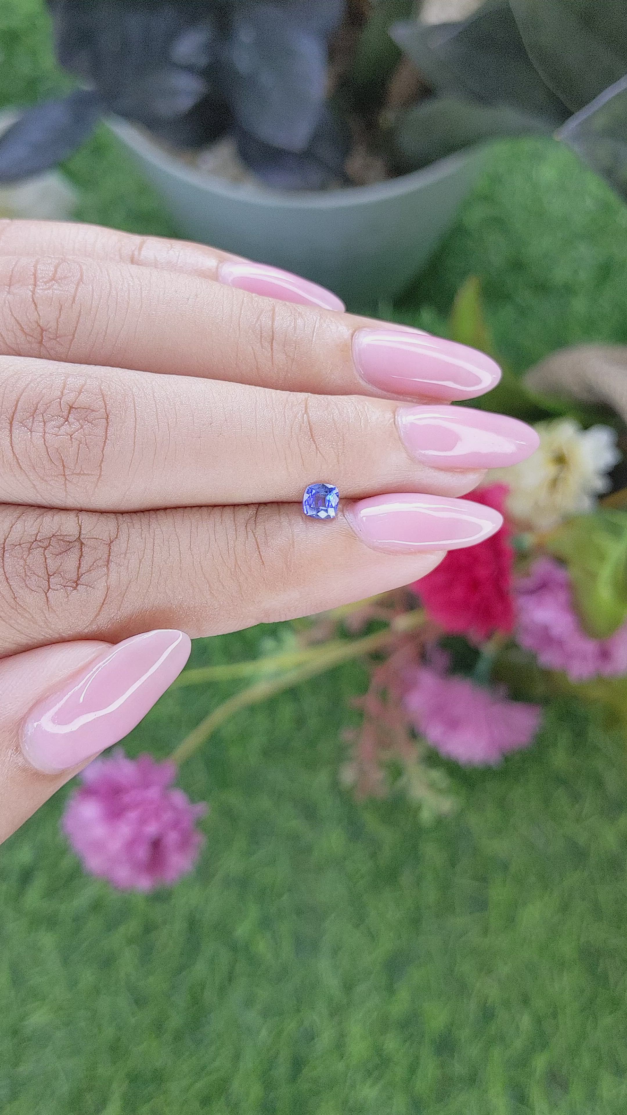 0.31 Ct. Blue Sapphire from Tanzania Size Video