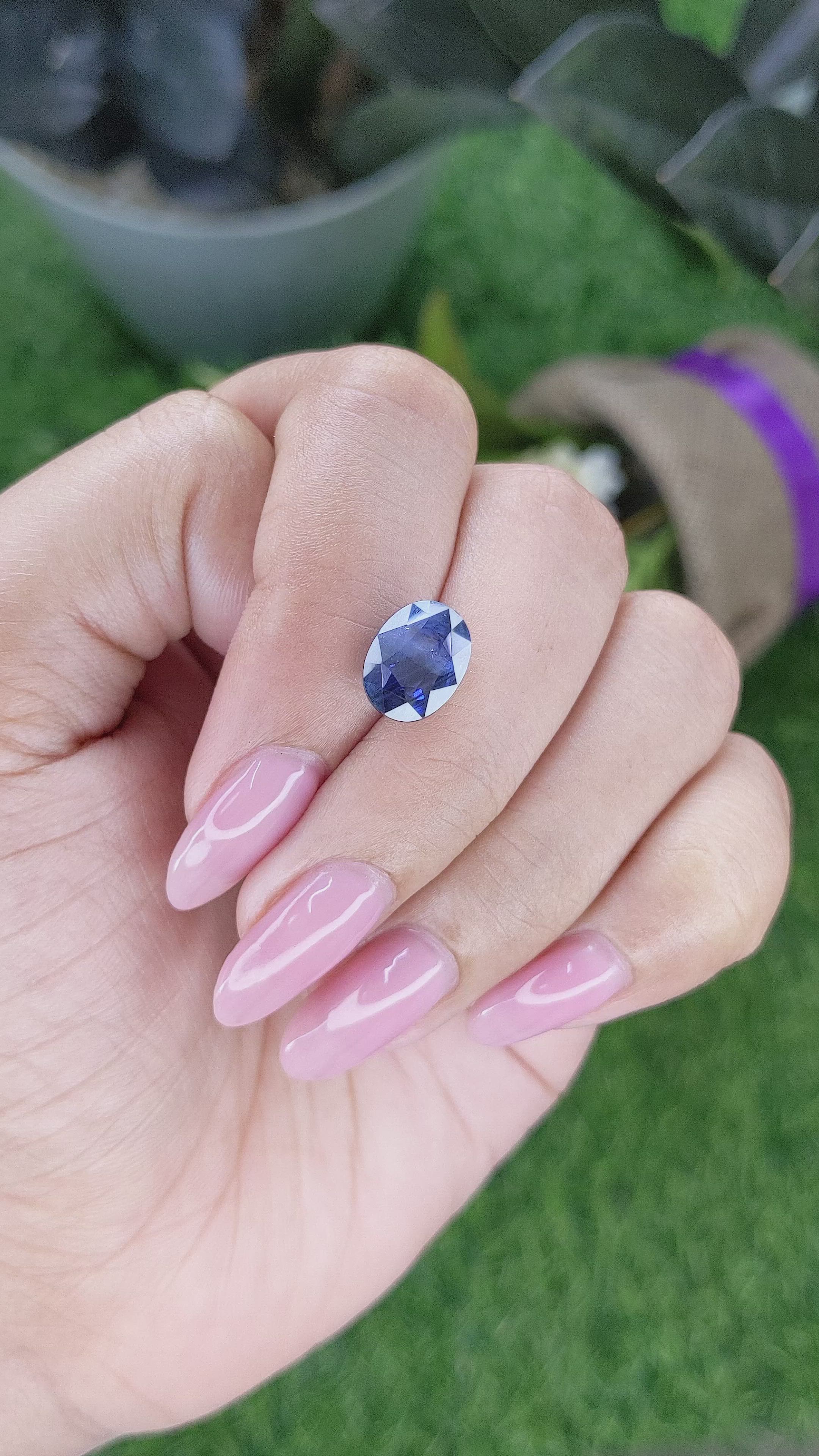 4.05 Ct. Blue Sapphire from Tanzania Size Video