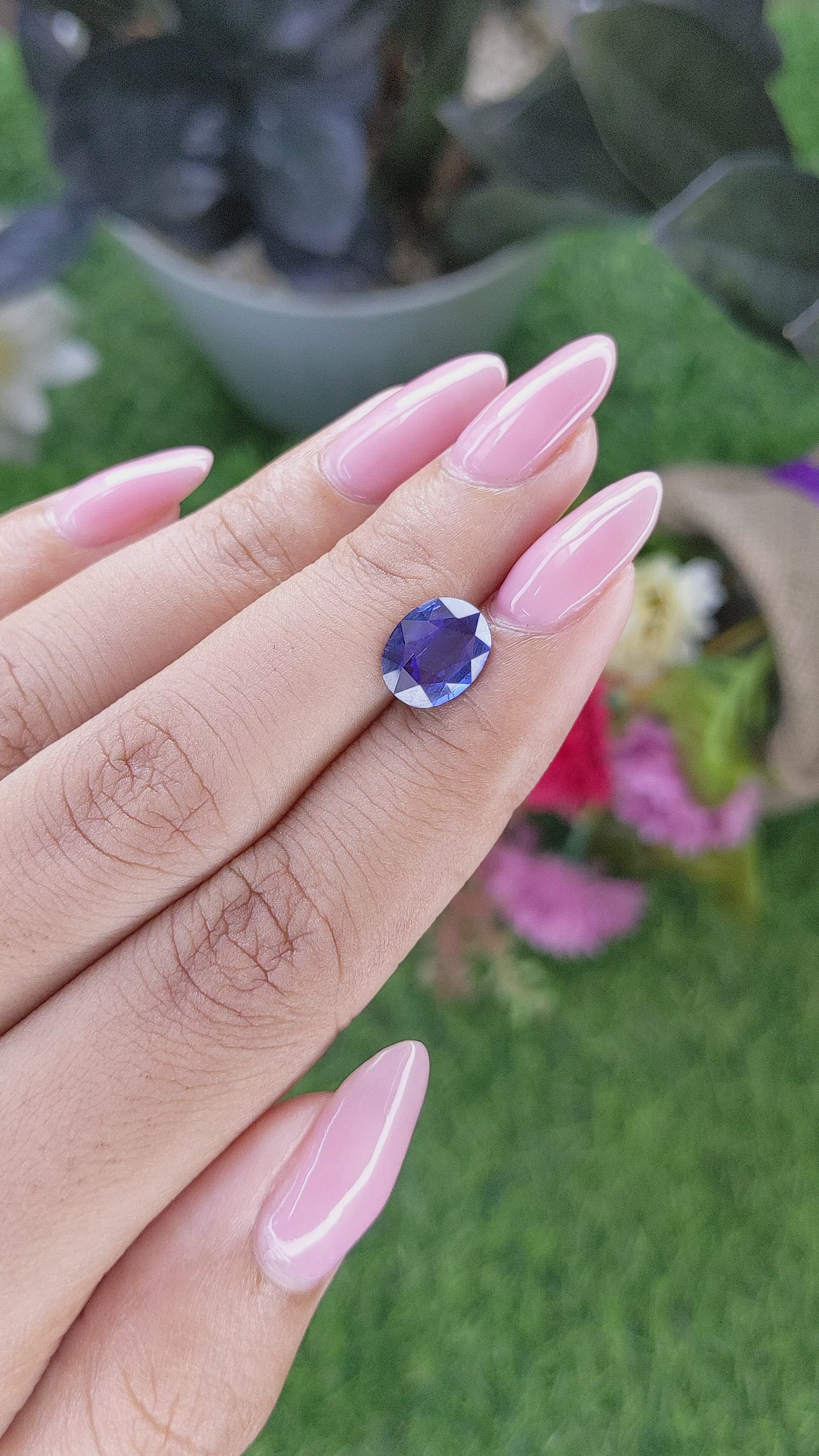 2.31 Ct. Blue Sapphire from Tanzania Size Video