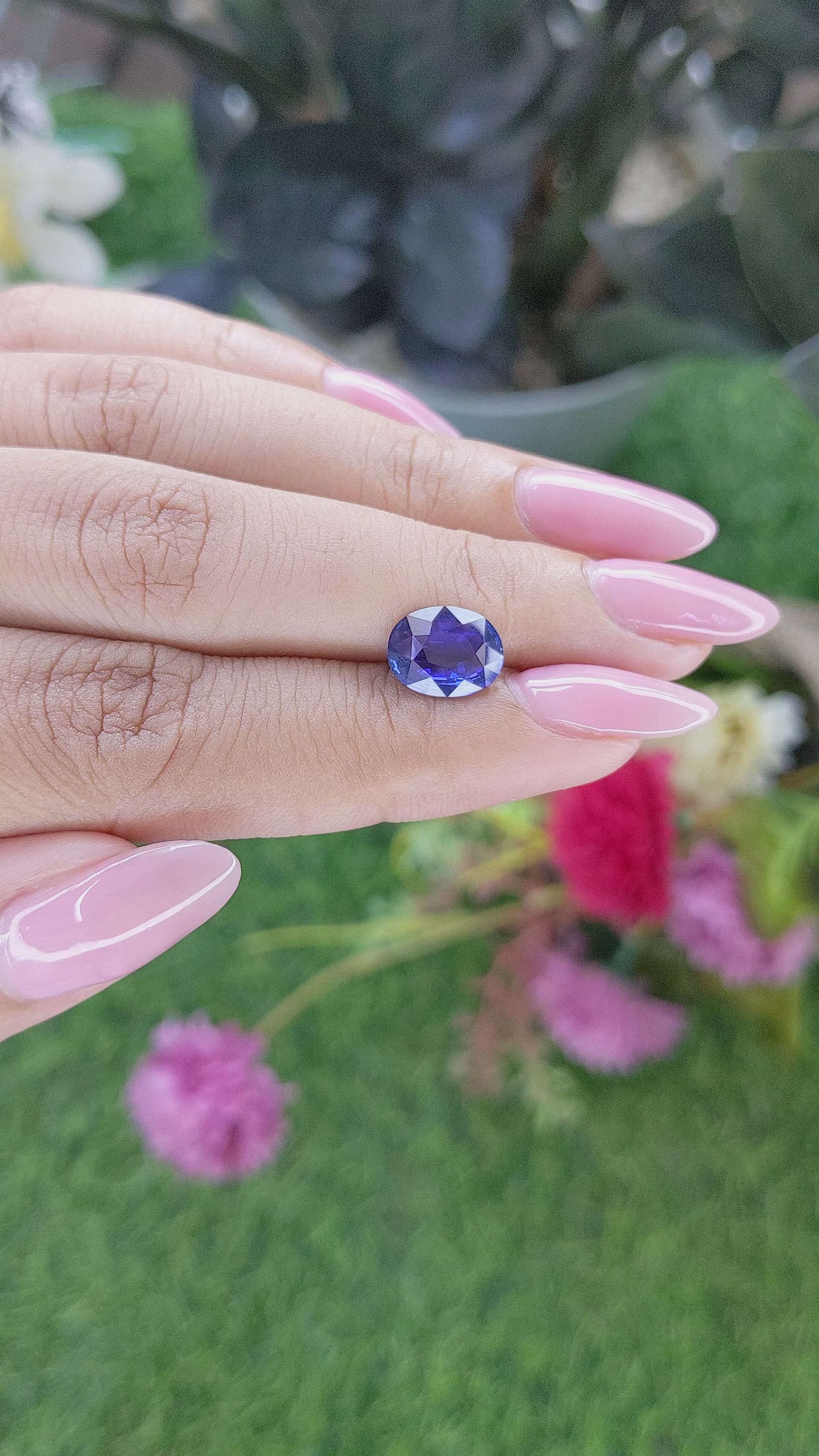 2.31 Ct. Blue Sapphire from Tanzania Size Video