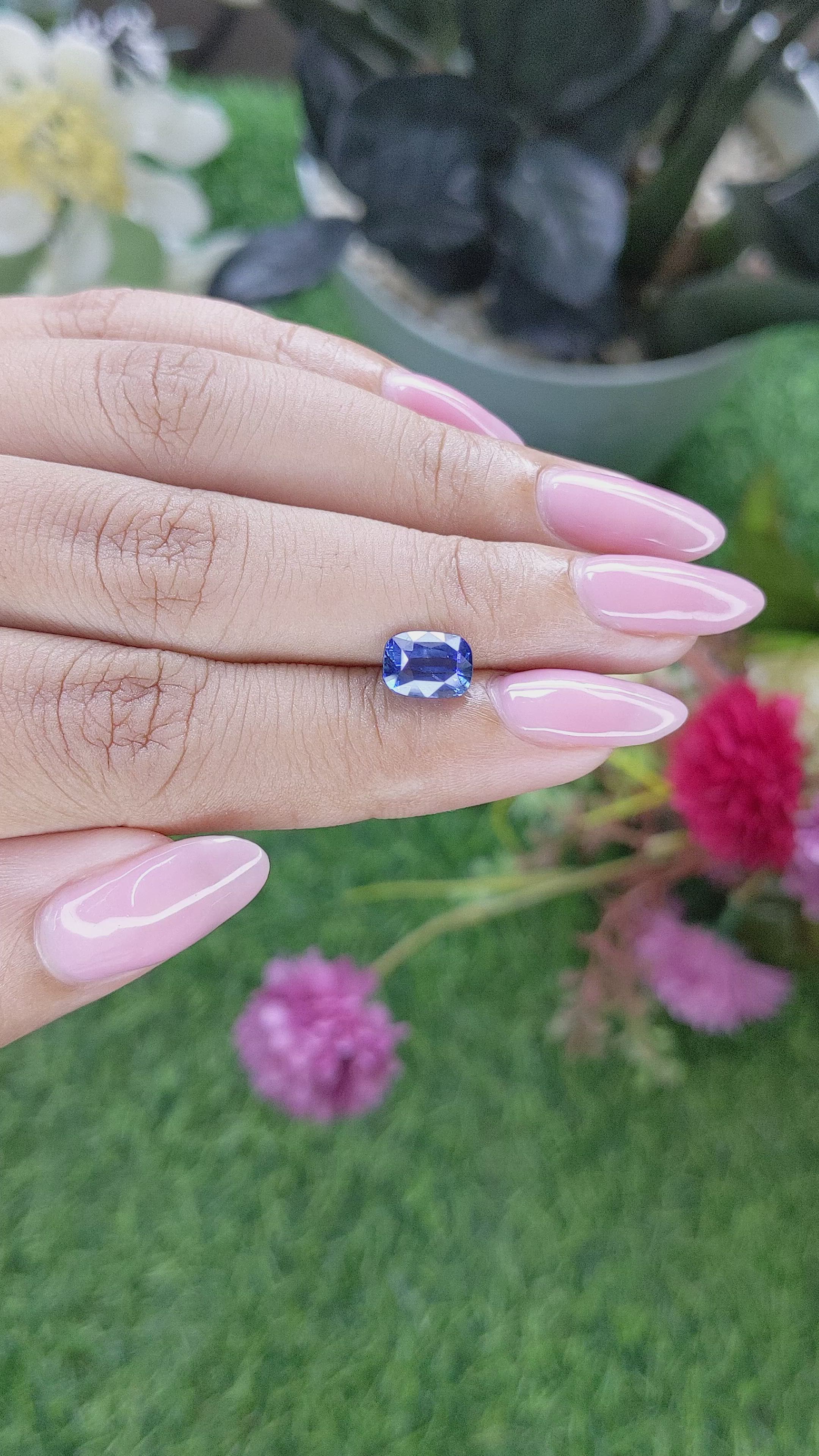 2.29 Ct. Blue Sapphire from Tanzania Size Video