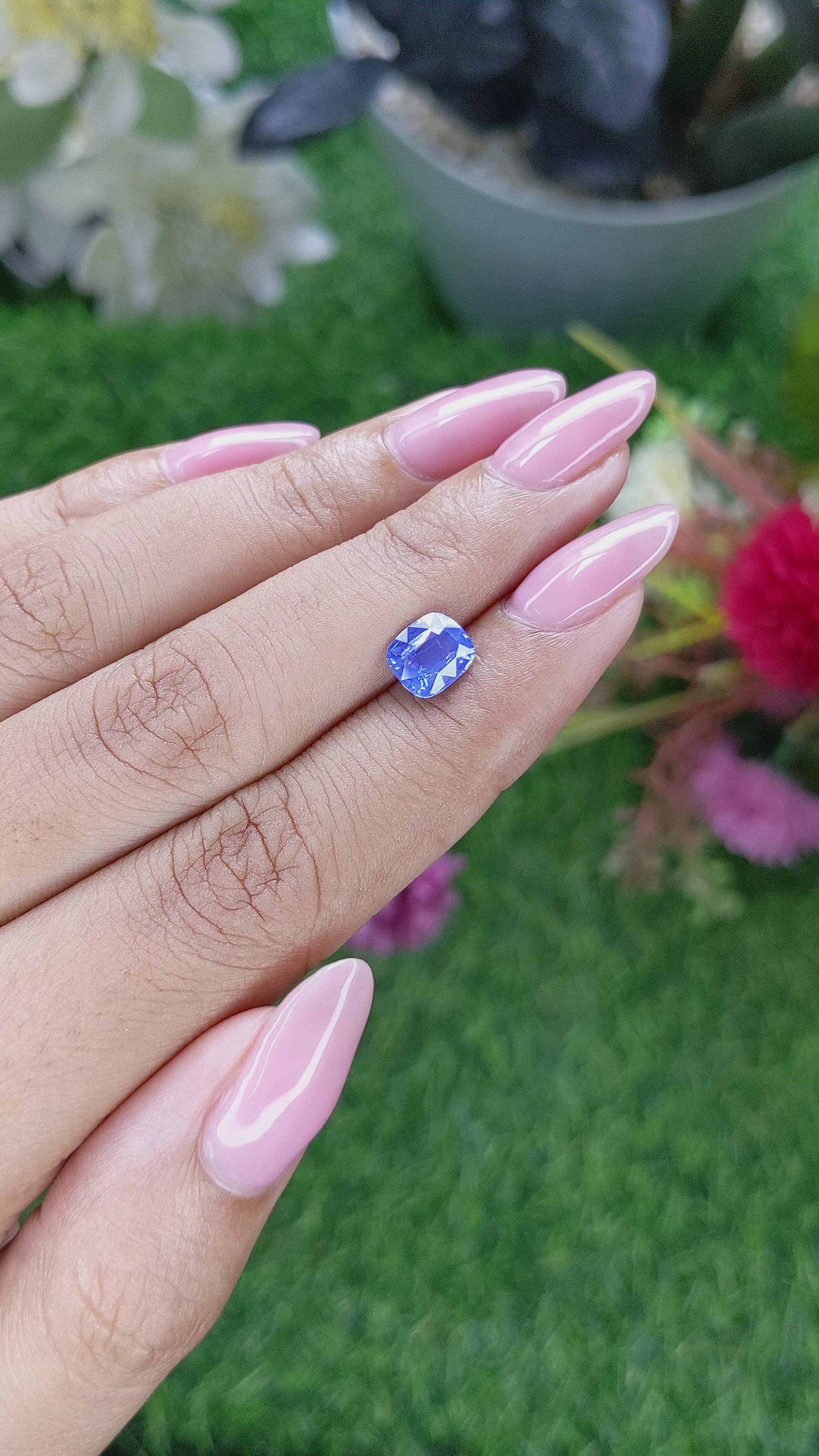 1.54 Ct. Blue Sapphire from Tanzania Size Video