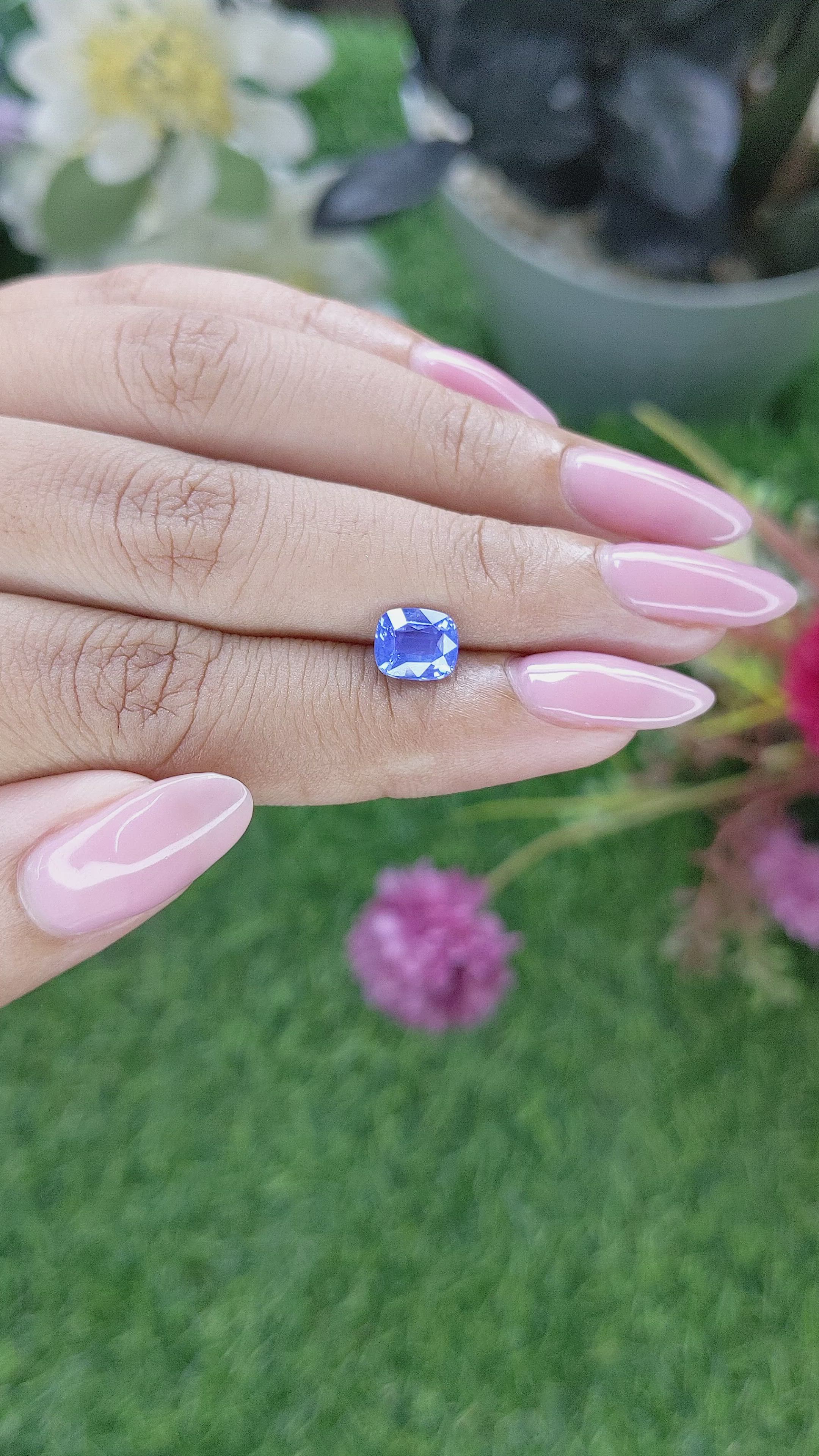 1.54 Ct. Blue Sapphire from Tanzania Size Video
