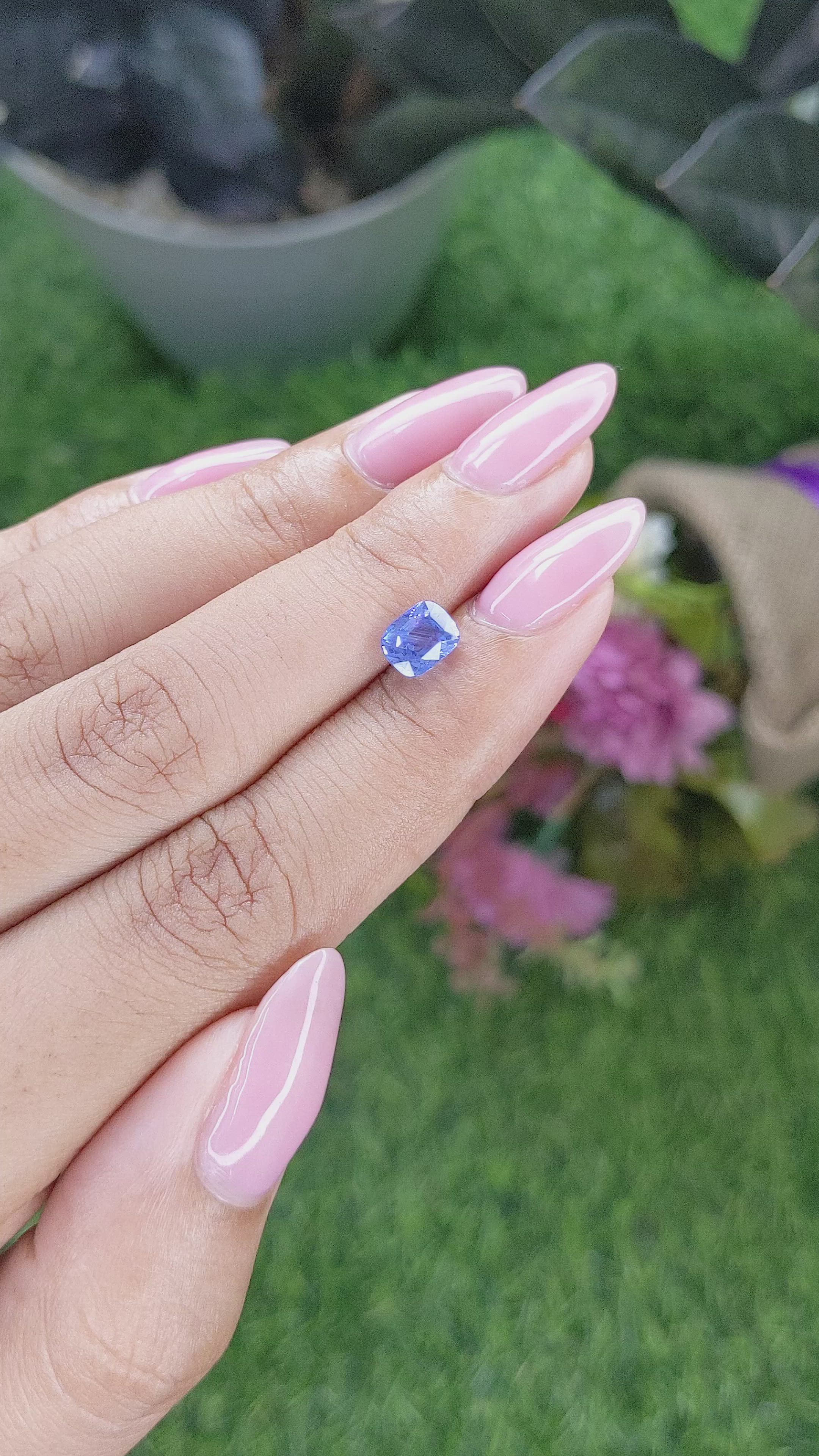 1.52 Ct. Blue Sapphire from Tanzania Size Video