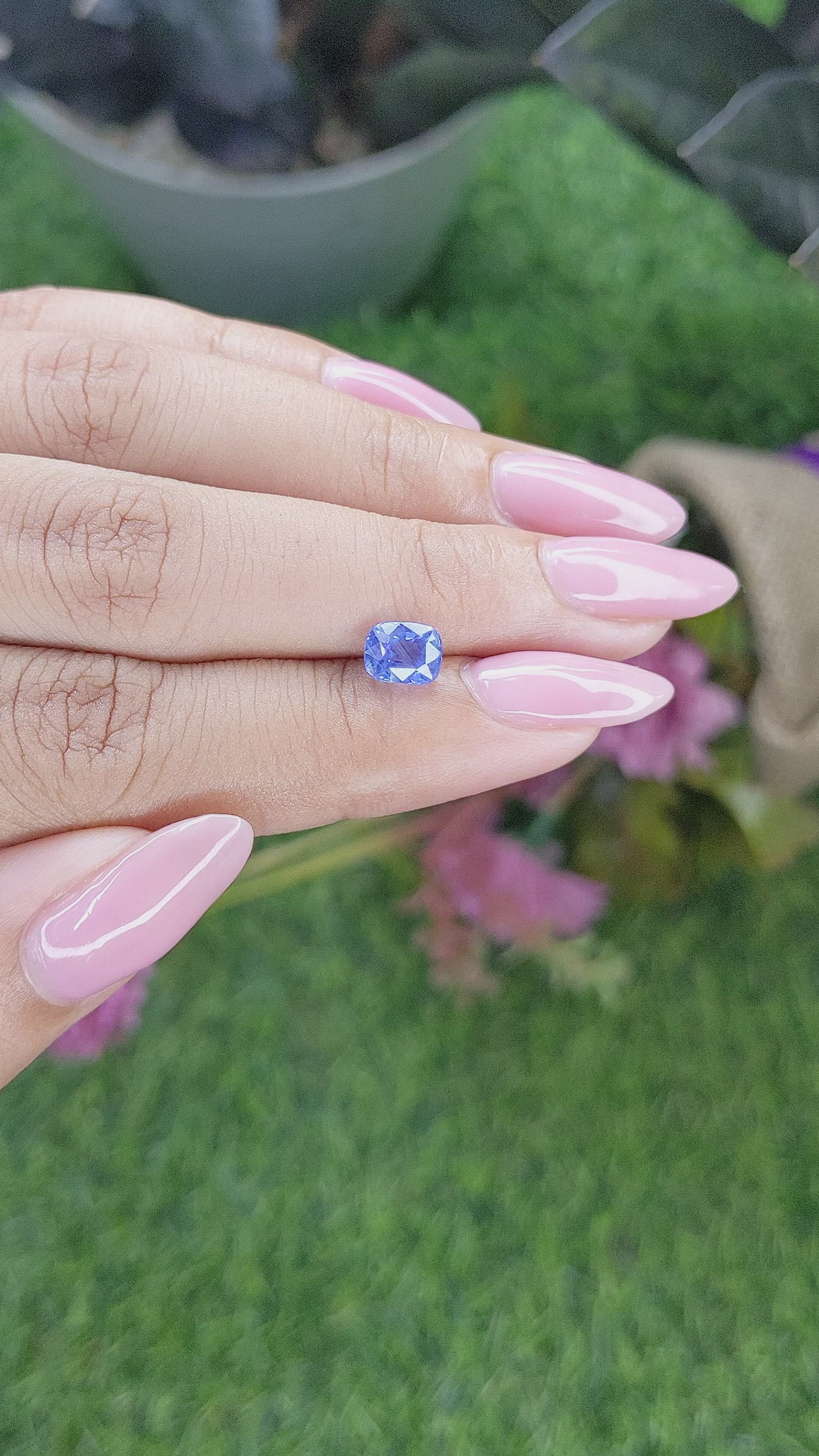 1.52 Ct. Blue Sapphire from Tanzania Size Video
