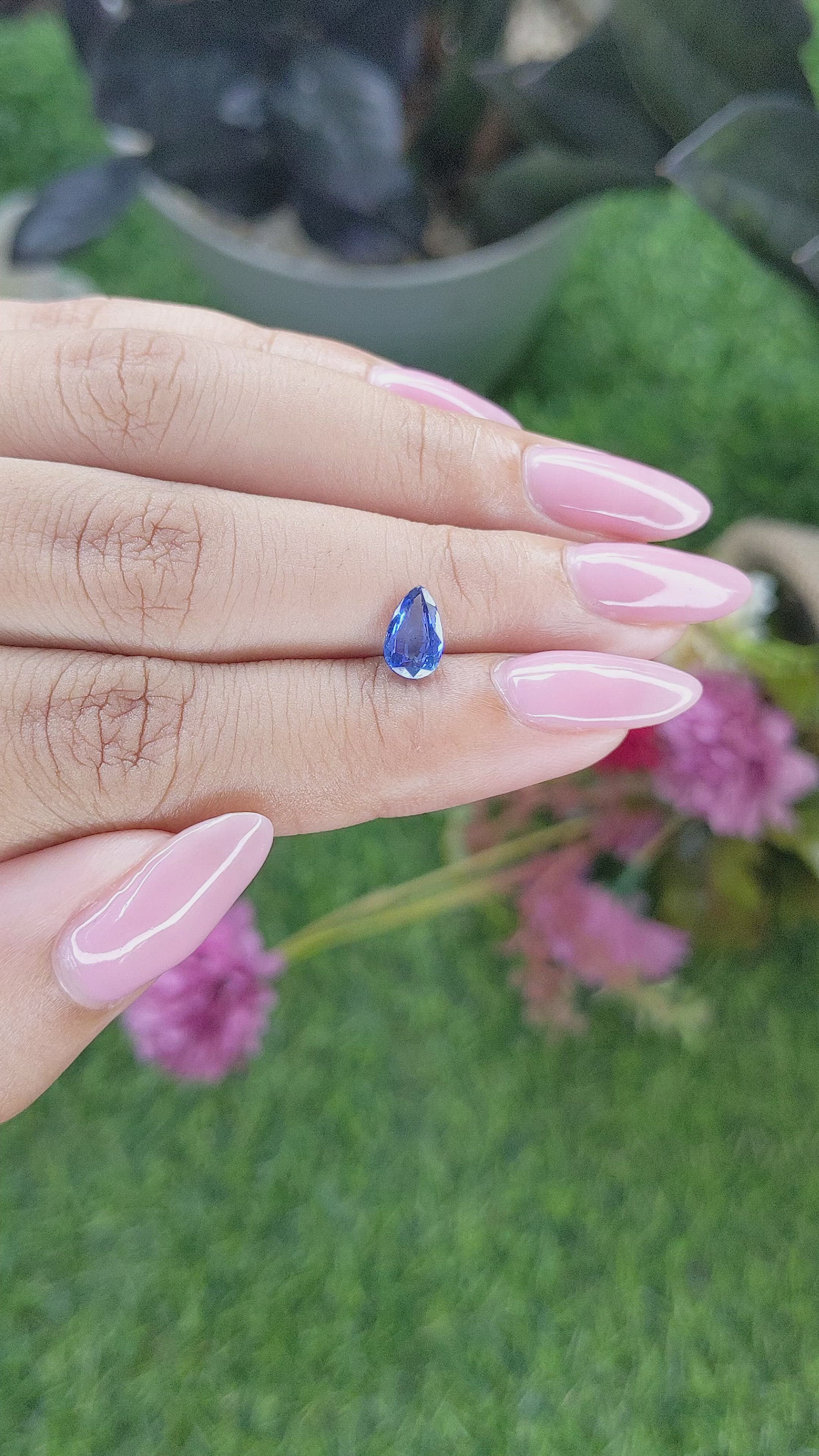 1.01 Ct. Blue Sapphire from Tanzania Size Video