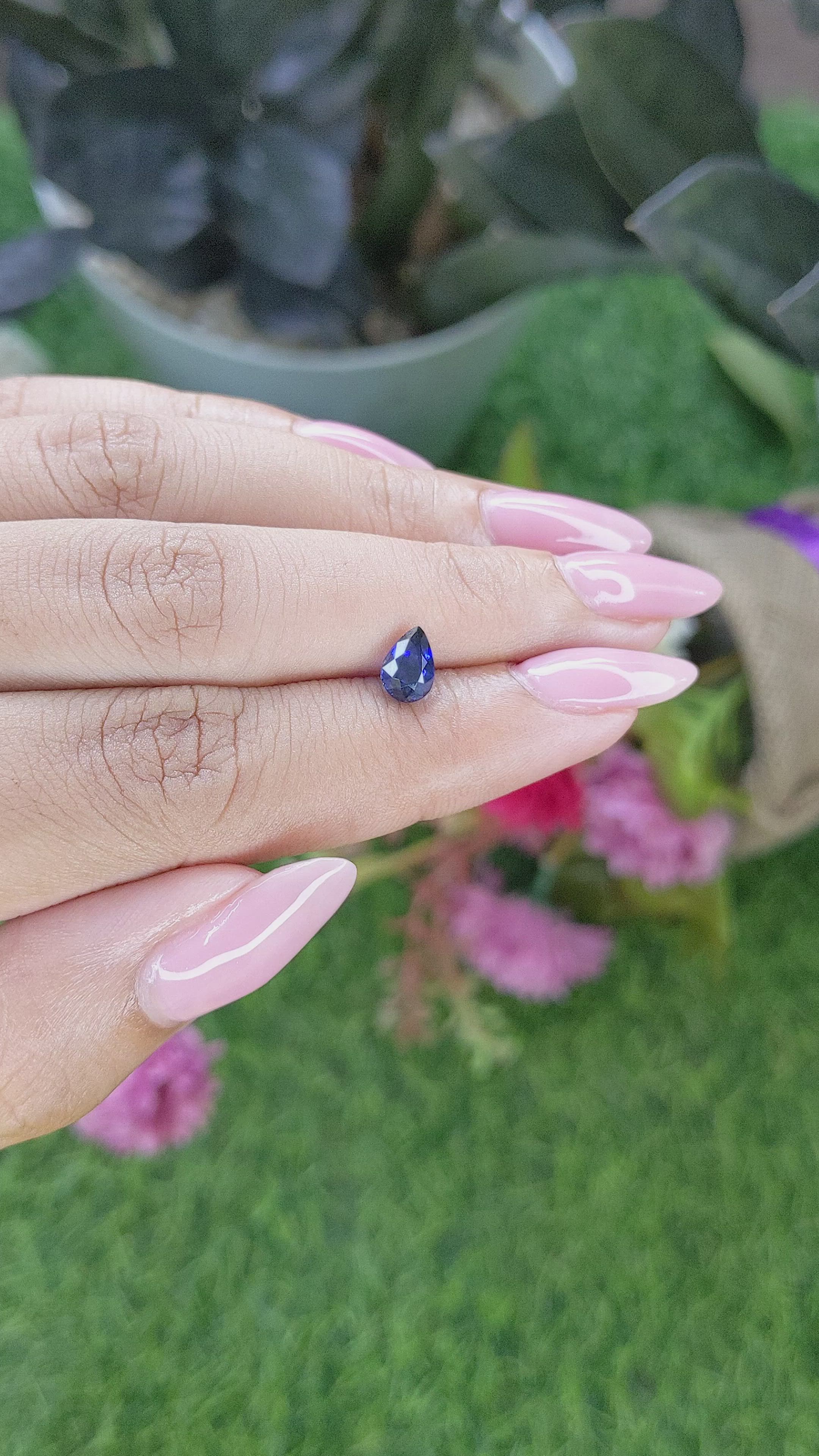 1.01 Ct. Blue Sapphire from Tanzania Size Video