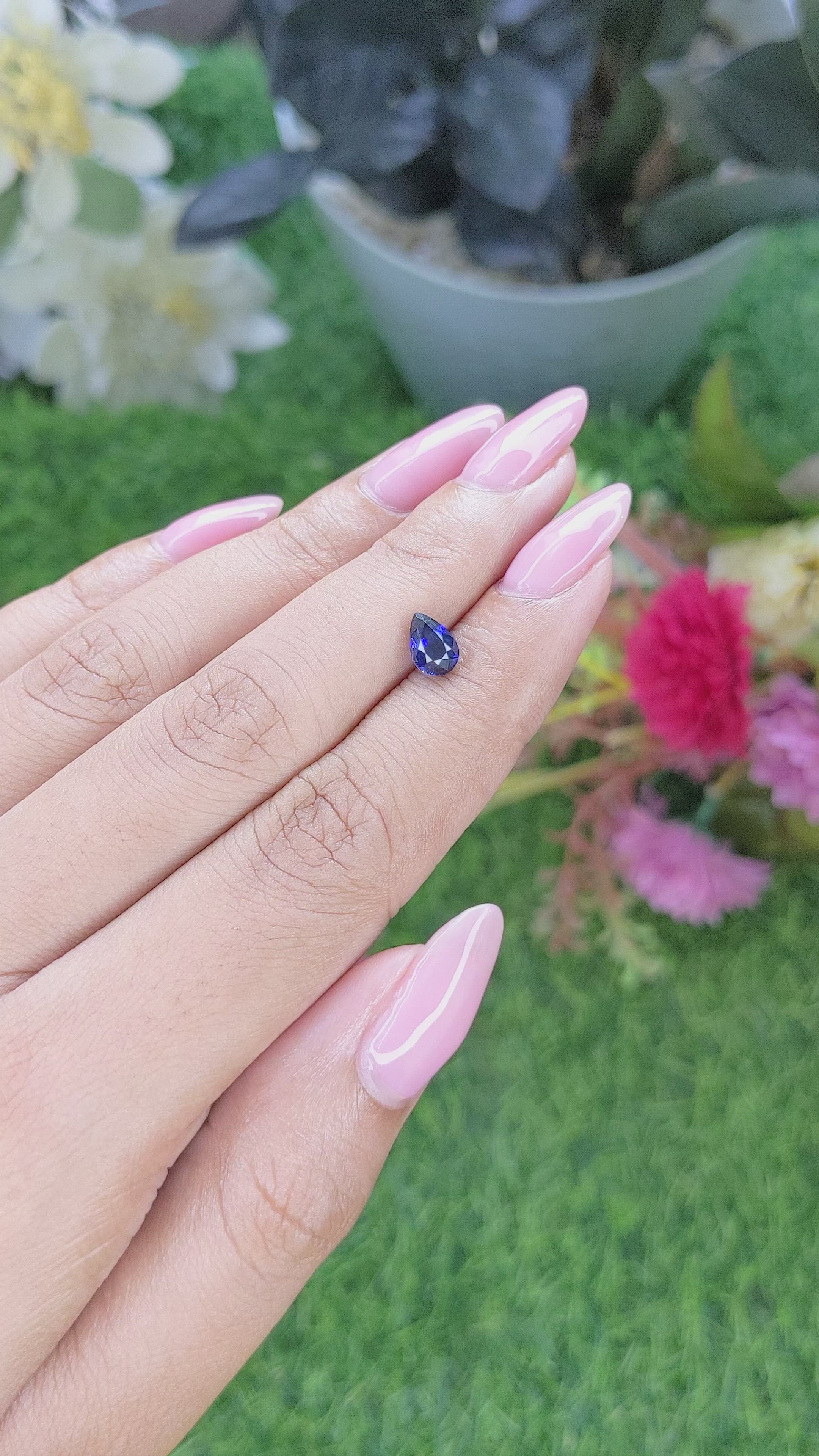 1.01 Ct. Blue Sapphire from Tanzania Size Video